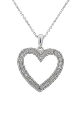 Belk & Co. Sterling Silver Diamond Heart Pendant Necklace | belk