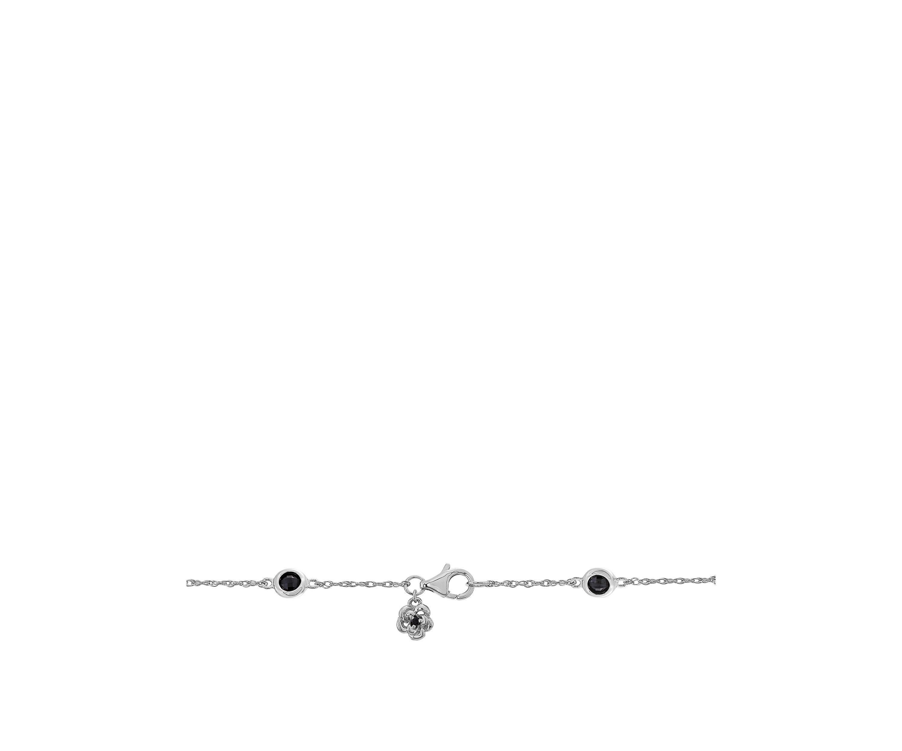 Onyx Necklace in Sterling Silver 