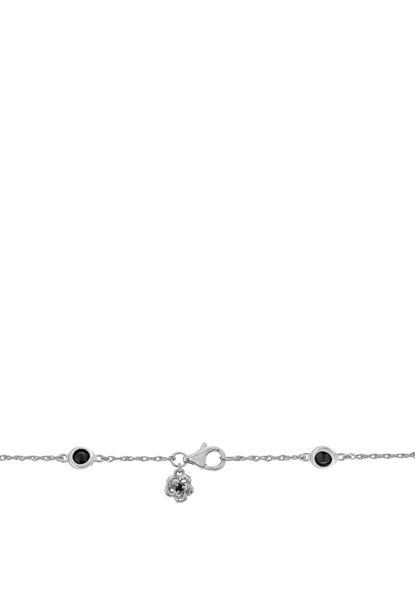 Onyx Necklace in Sterling Silver 