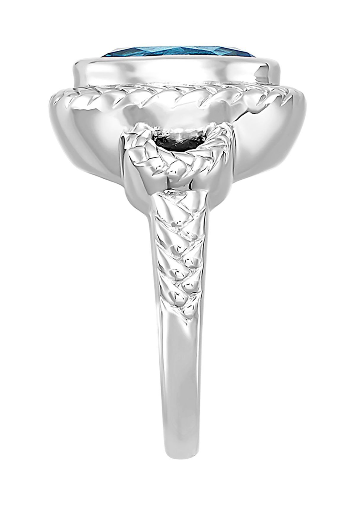 Blue Topaz Ring in Sterling Silver