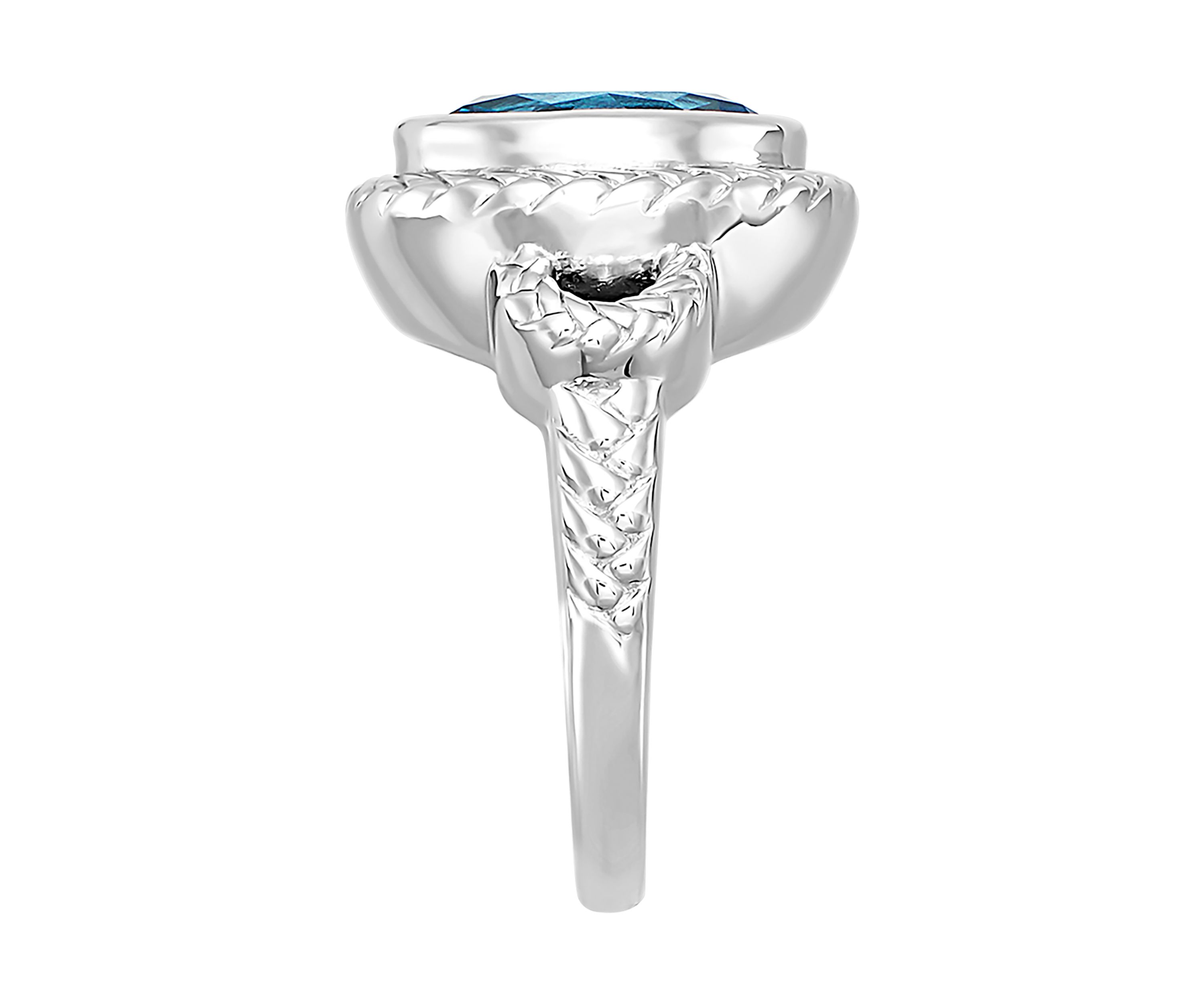 Blue Topaz Ring in Sterling Silver