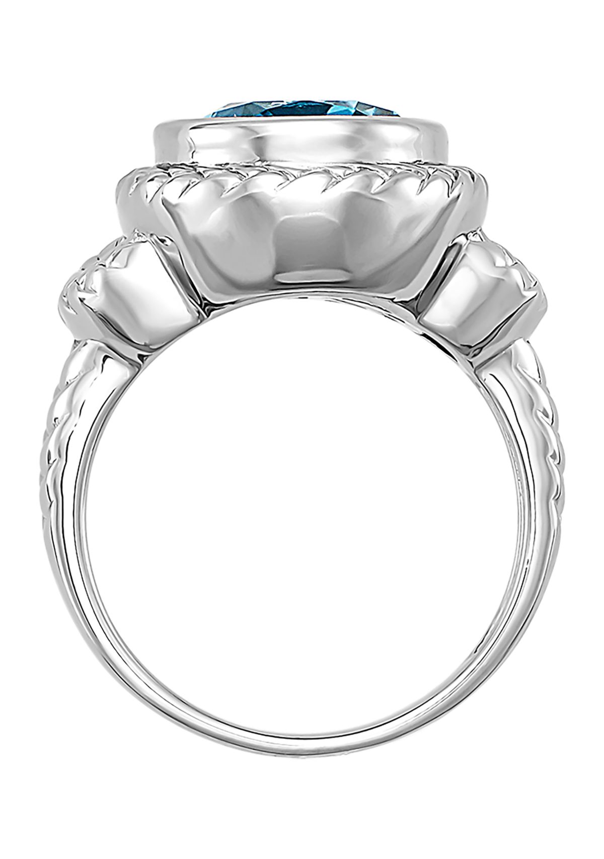 Blue Topaz Ring in Sterling Silver