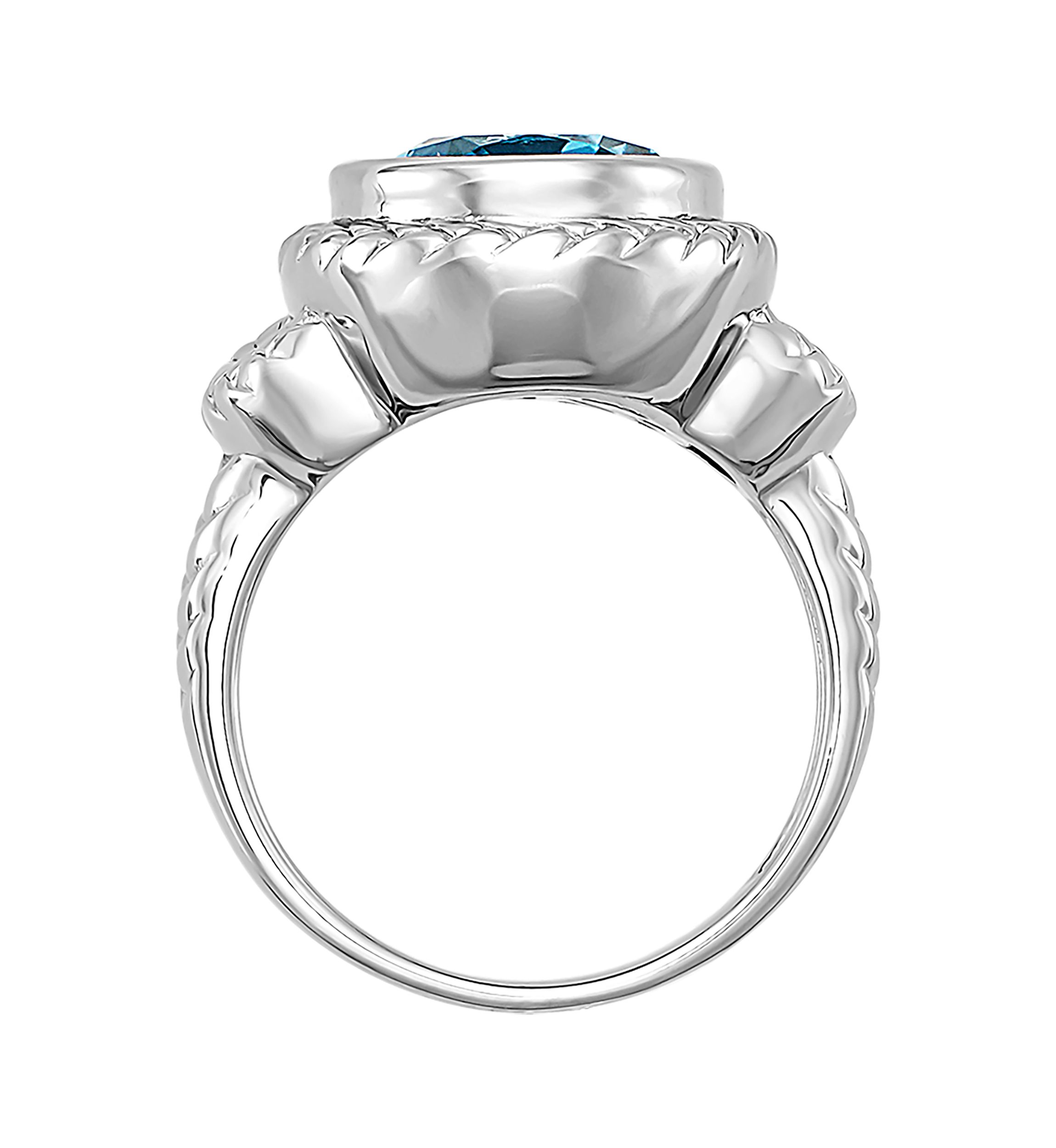Blue Topaz Ring in Sterling Silver
