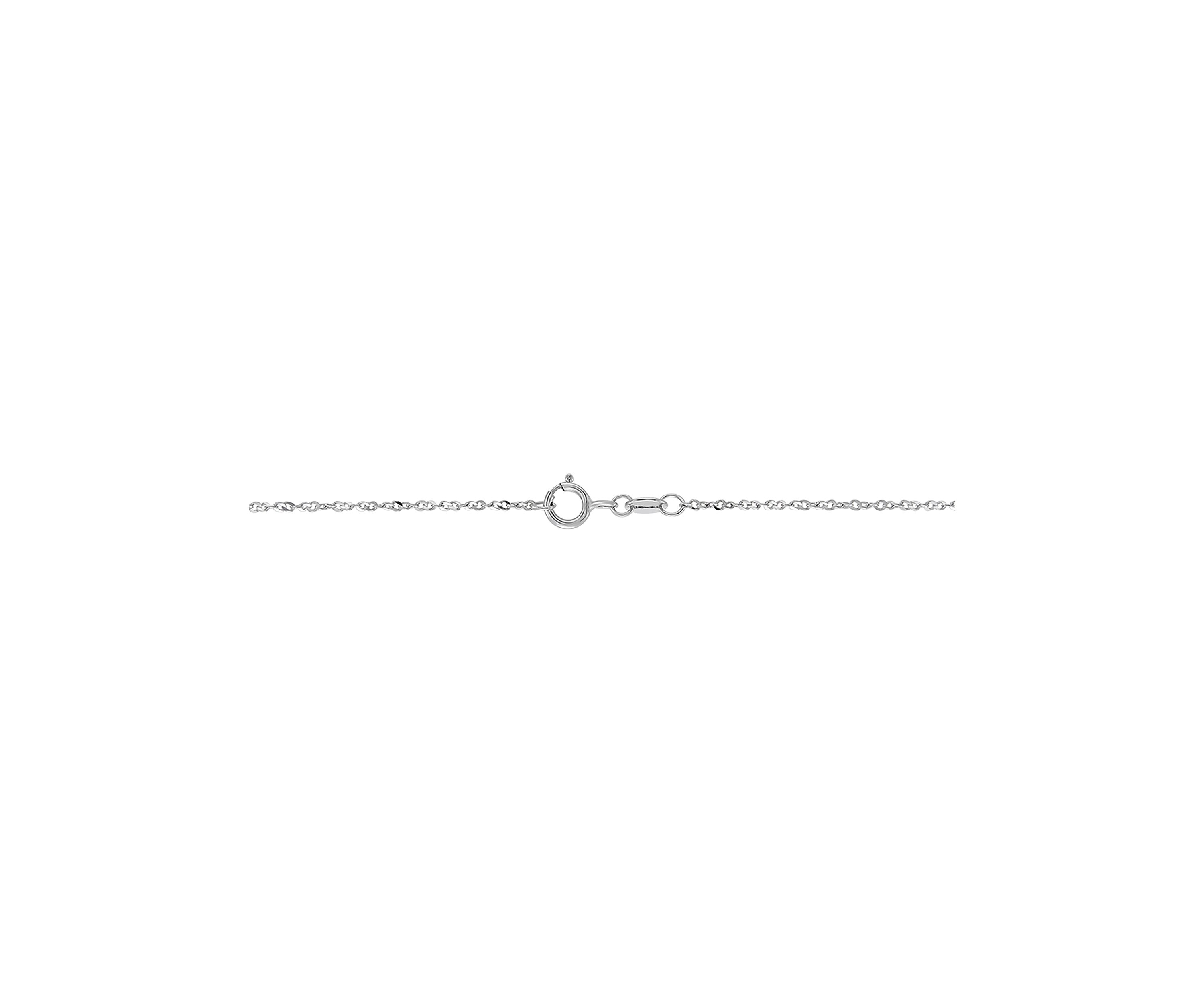 Blue Topaz & Diamond Pendant in Sterling Silver