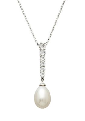 Belk & Co. Fresh Water Pearl Necklace in Sterling Silver | belk