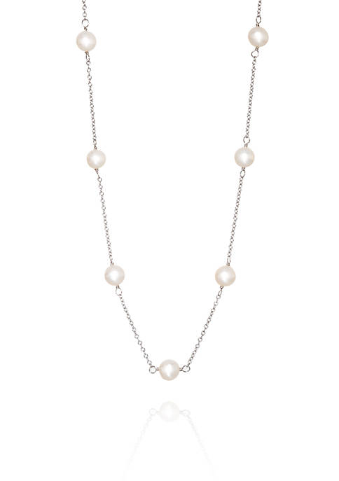Freshwater Pearl Necklace in Sterling Silver