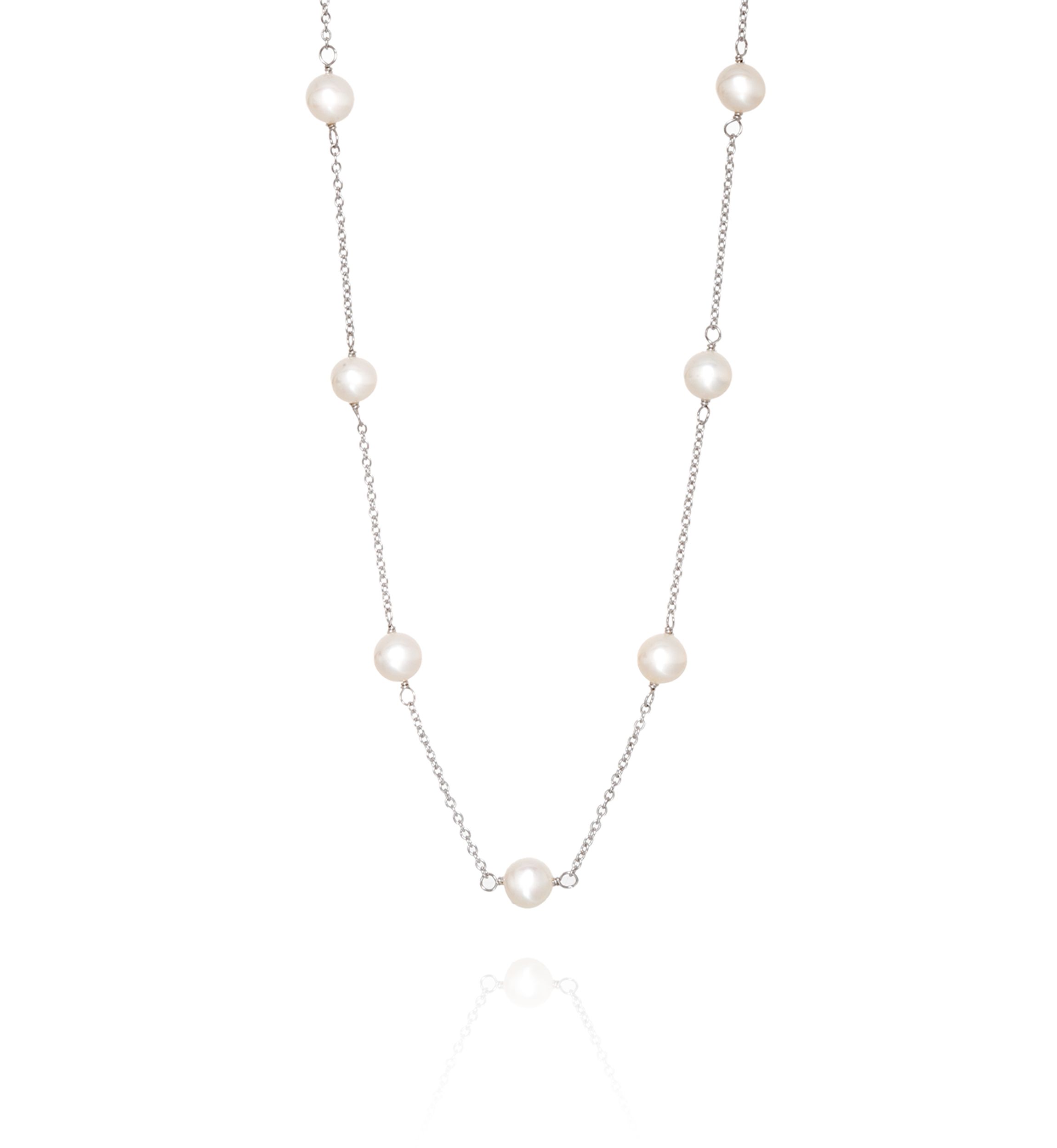 Freshwater Pearl Necklace in Sterling Silver