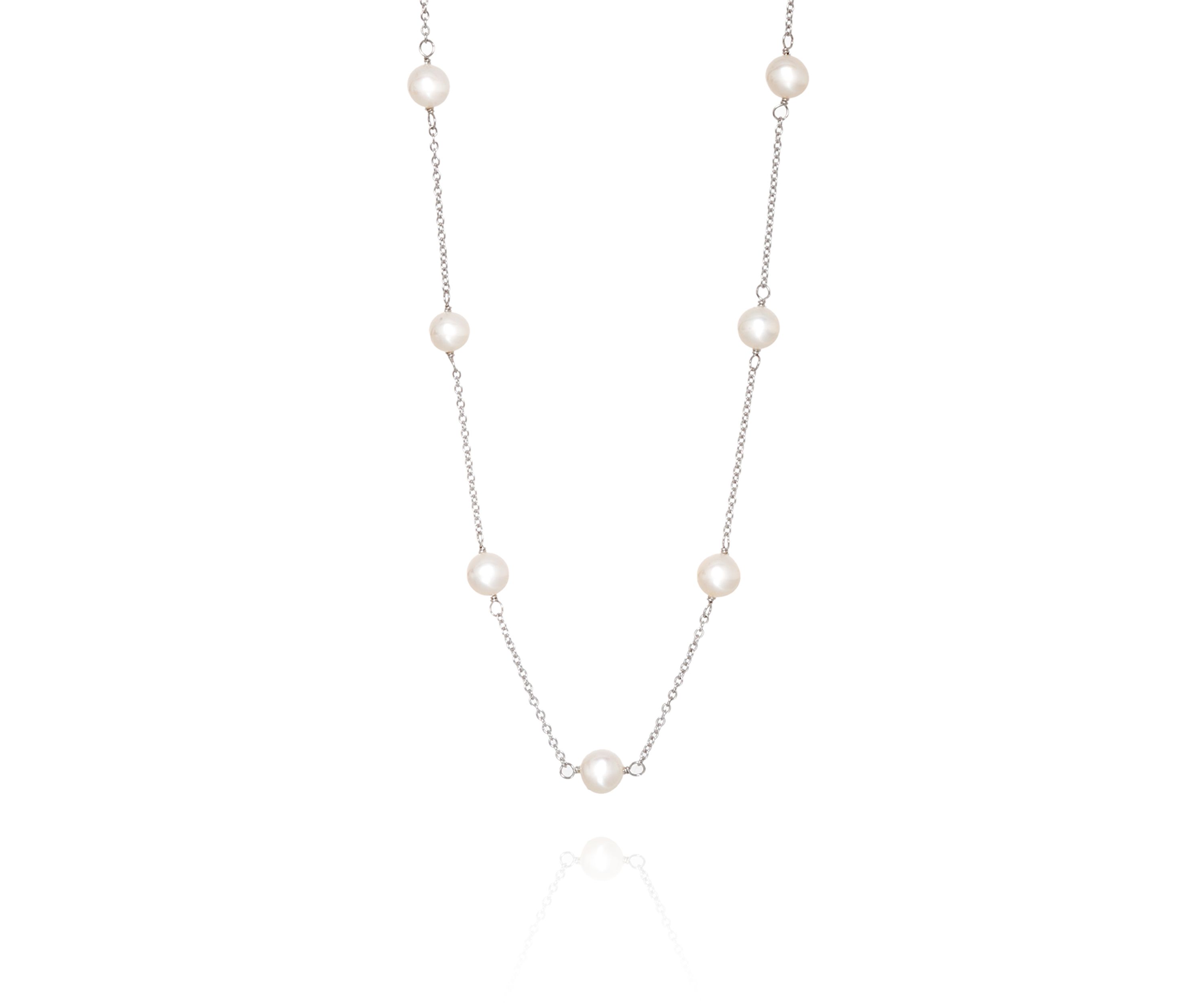 Freshwater Pearl Necklace in Sterling Silver