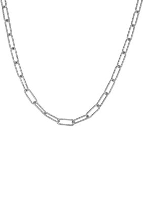Belk & Co. Paperclip Chain Necklace in Sterling Silver | belk