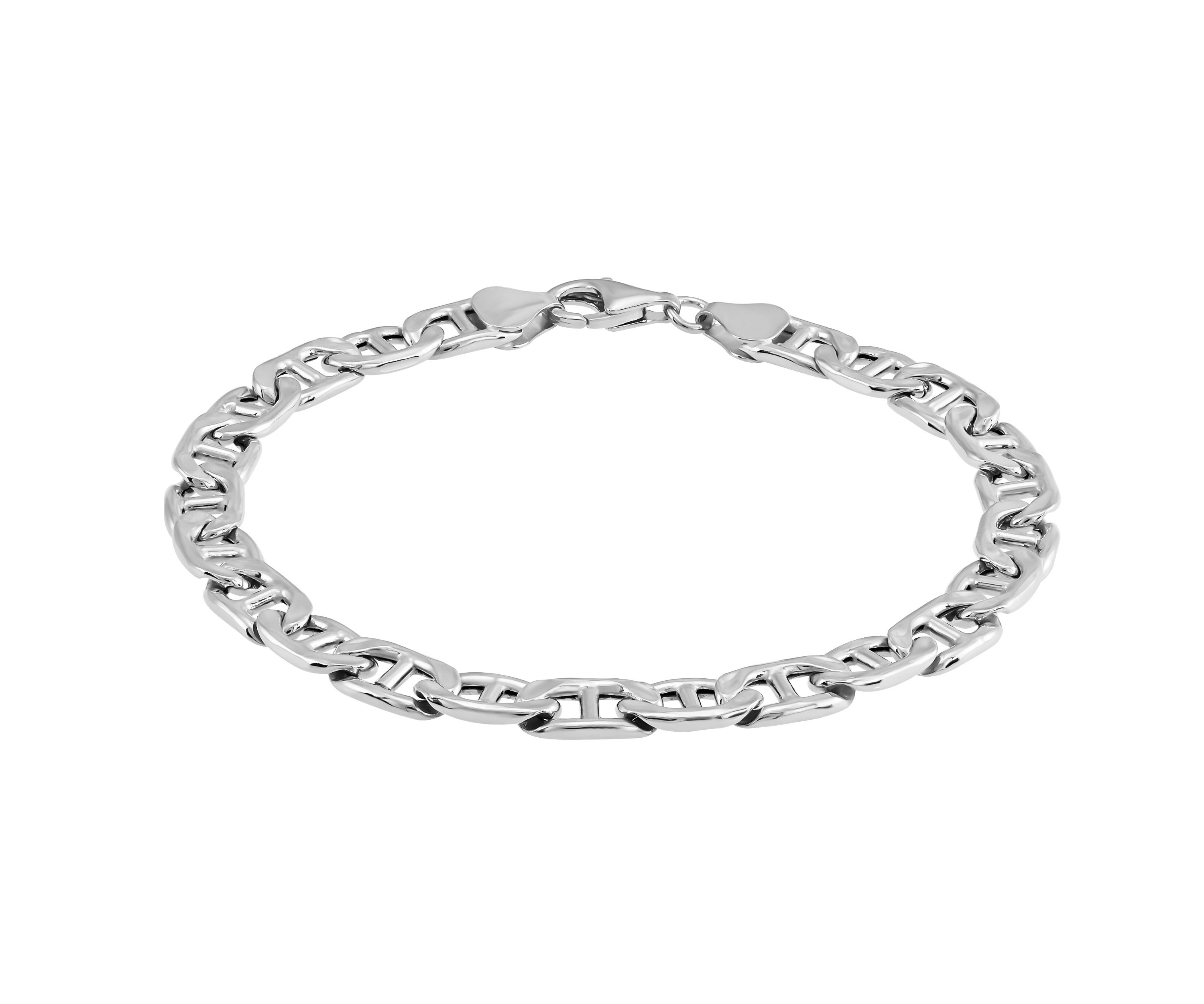 Sterling Silver 1.8mm Mariner Chain Bracelet