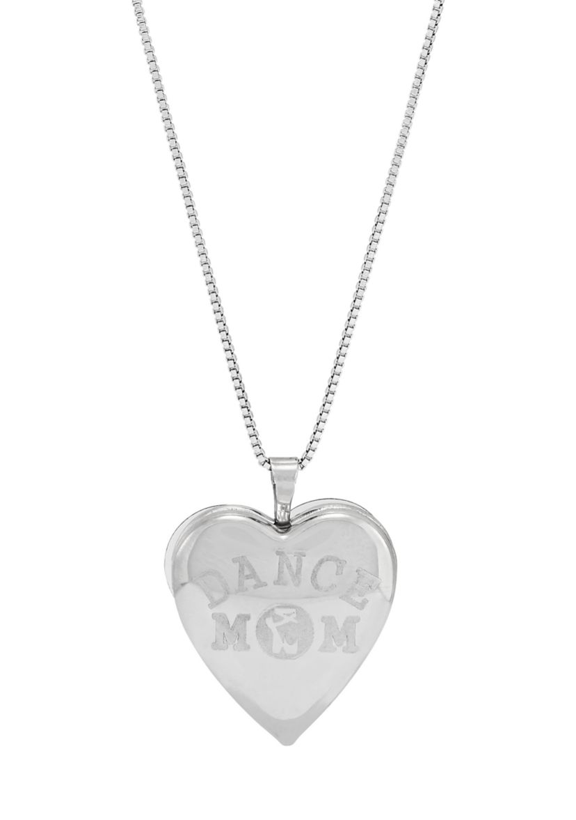 Heart Locket with 18" Box Chain Necklace in Sterling Silver