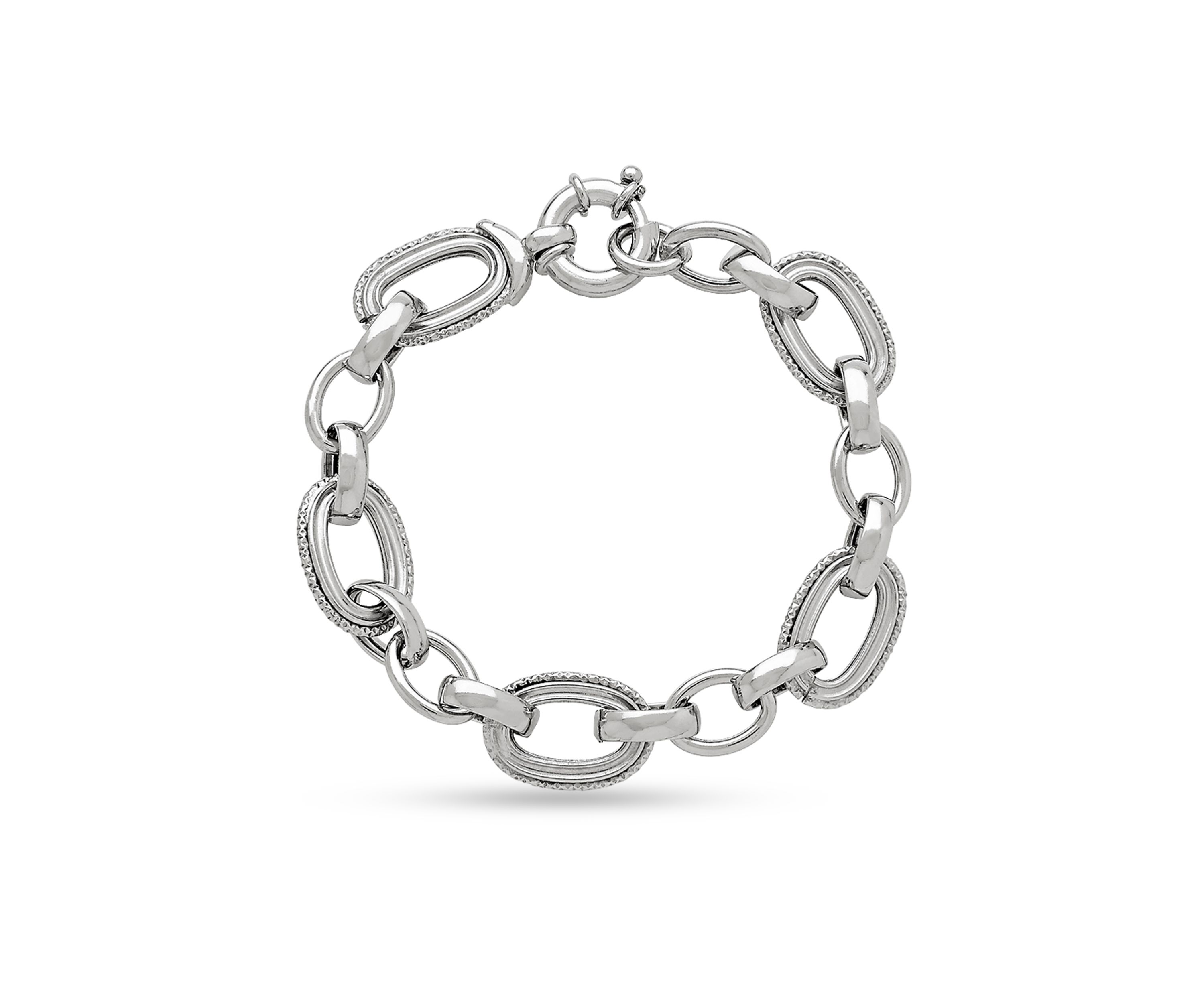 Sterling Silver Open Link Chain Bracelet