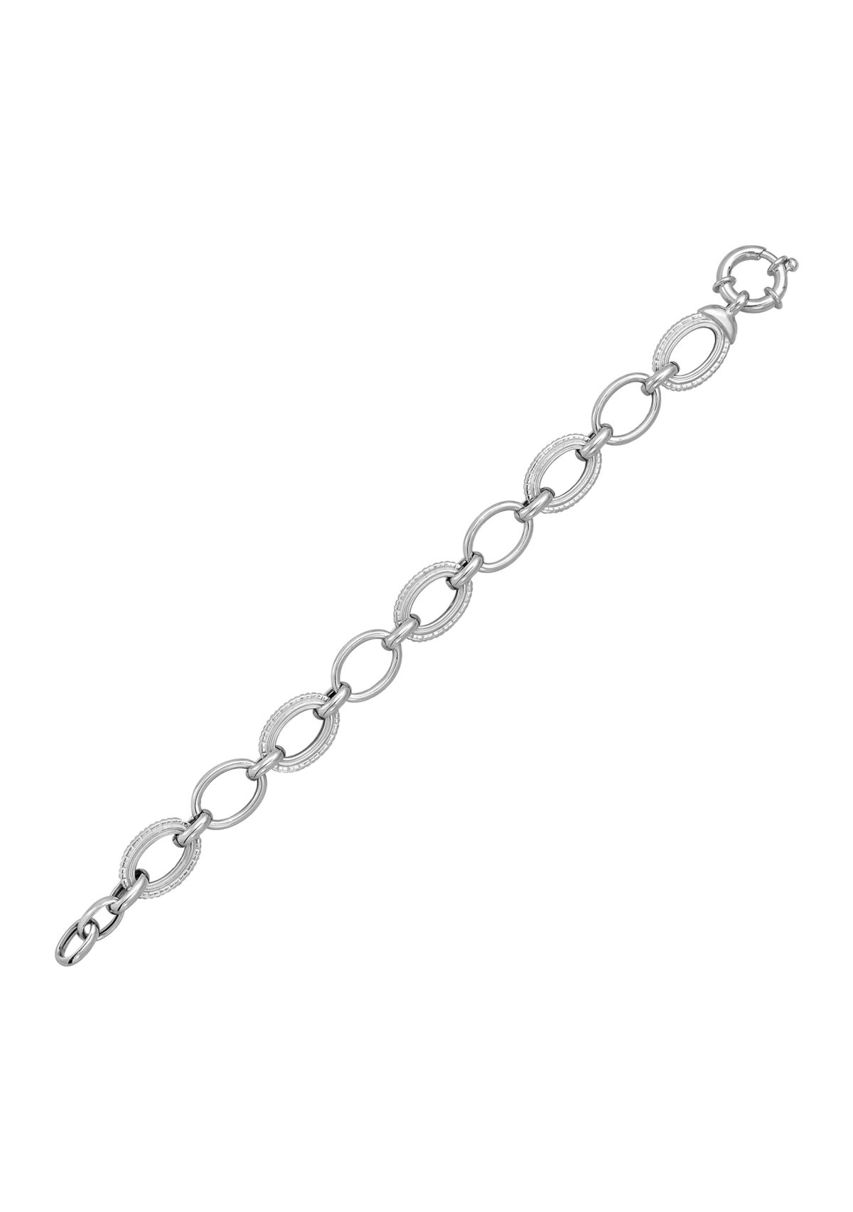 Sterling Silver Open Link Chain Bracelet
