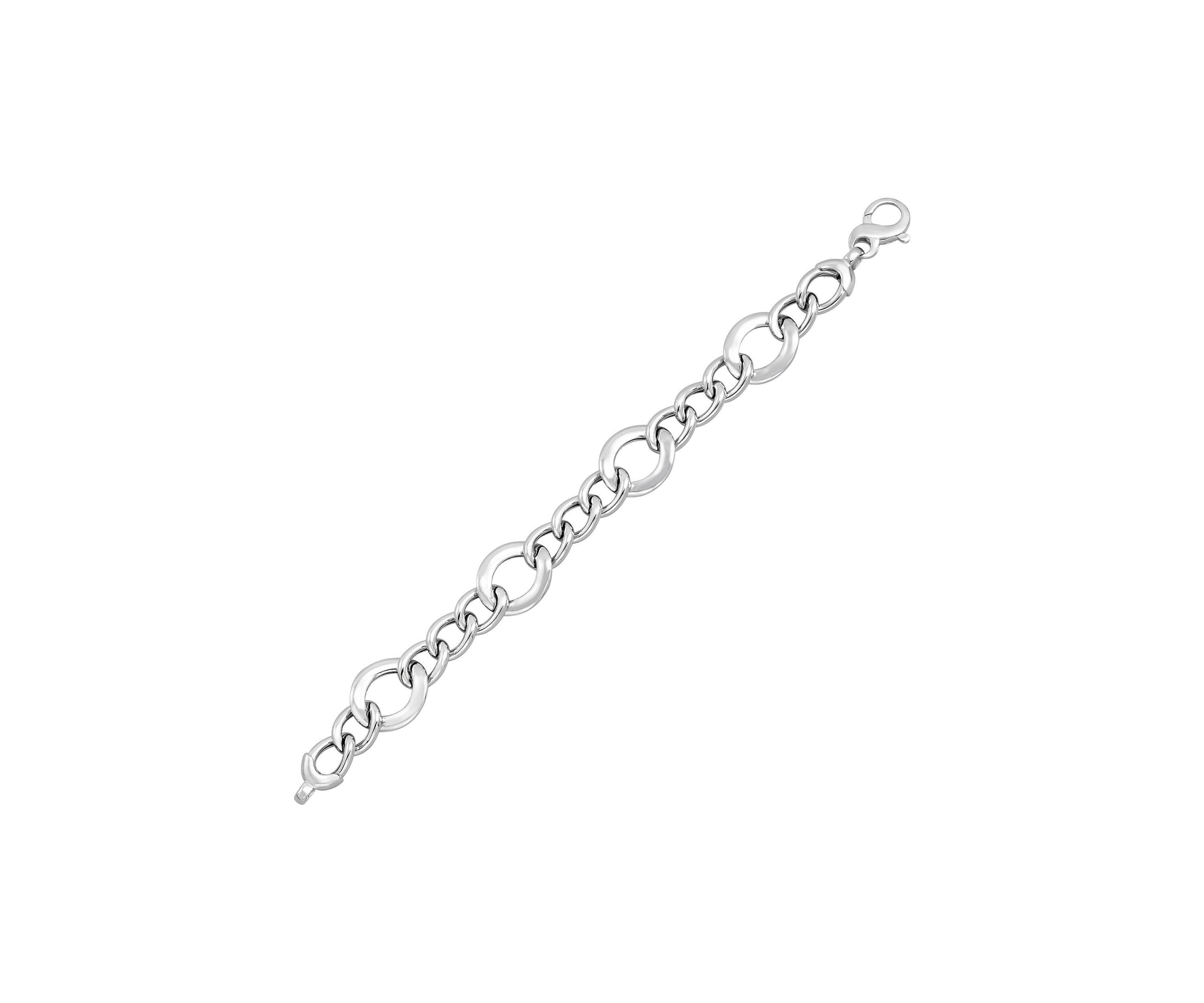 Sterling Silver Round Link Bracelet