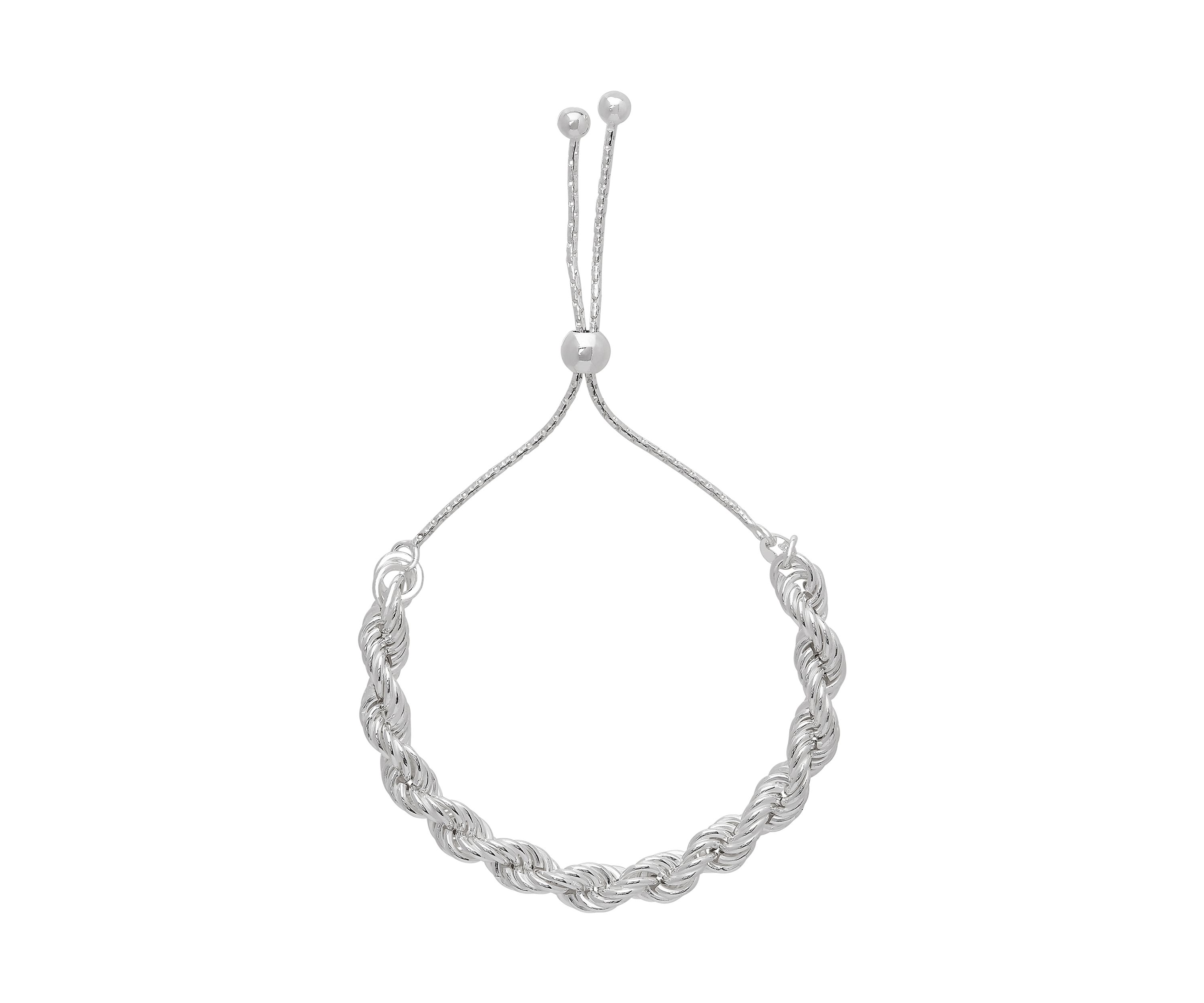PDC Bolo Rope Bracelet in Sterling Silver
