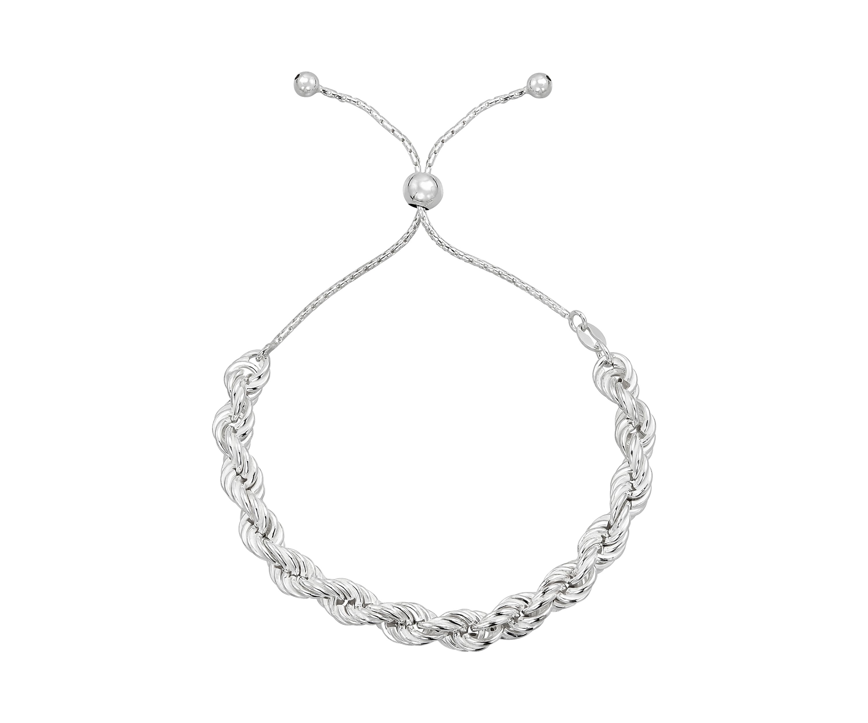 PDC Bolo Rope Bracelet in Sterling Silver
