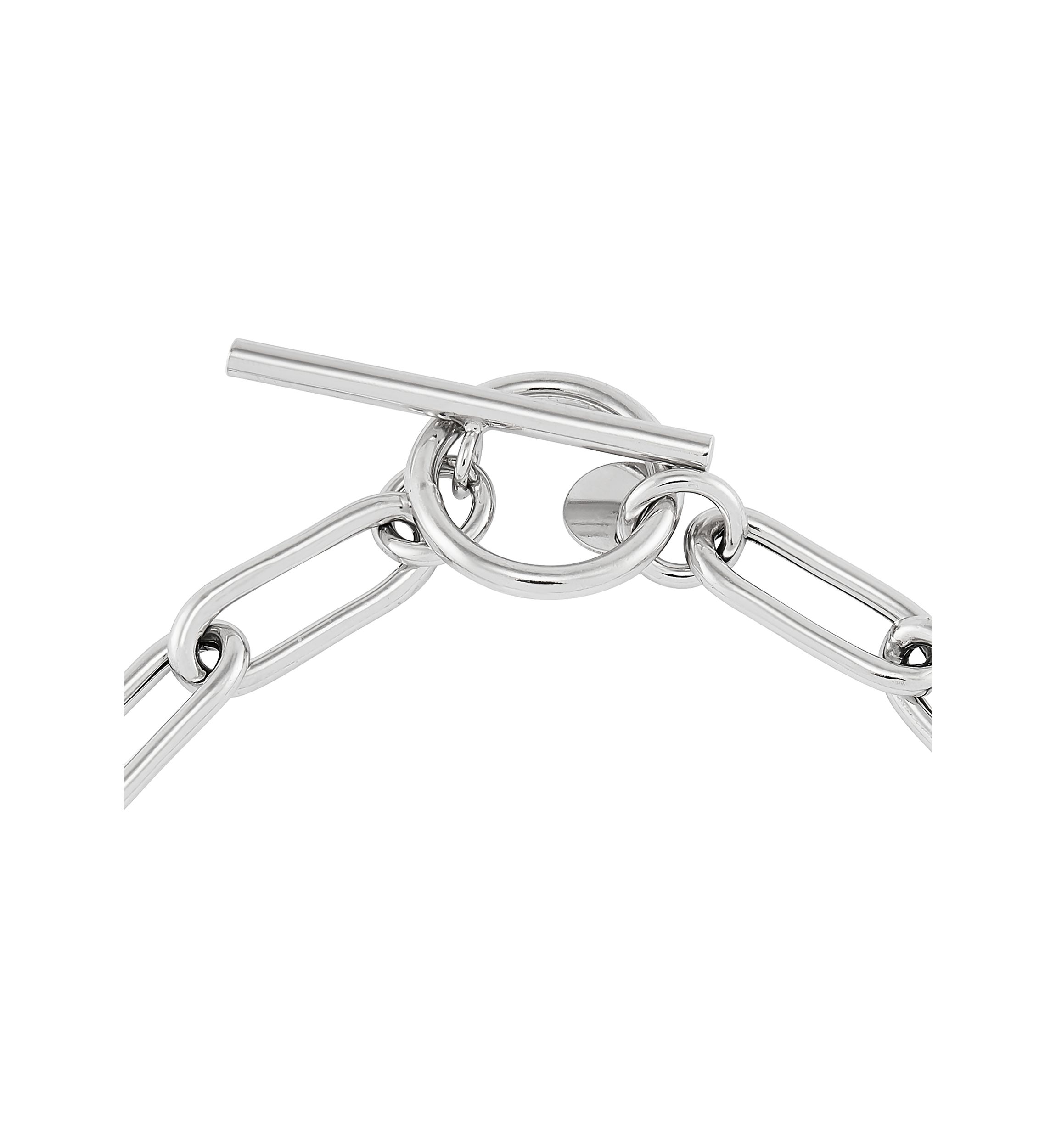 Dangle Flat Heart Toggle Bracelet in Sterling Silver