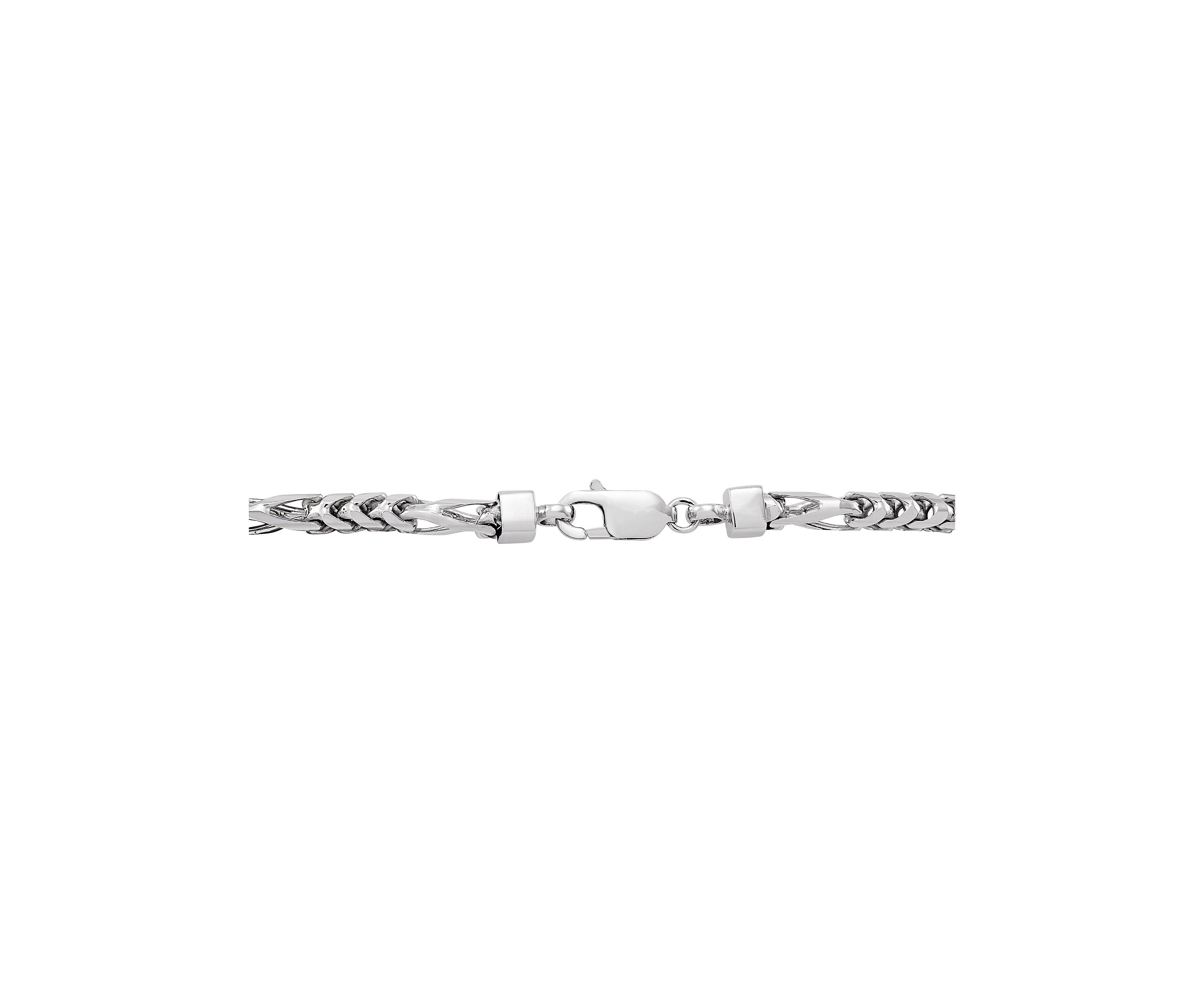 Round Tight Figaro Chain Necklace in Sterling Silver