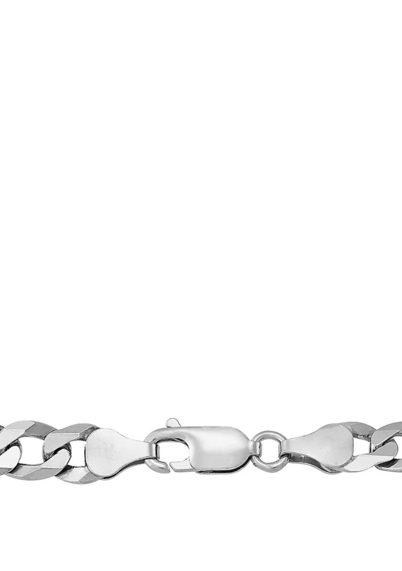 22 Inch Figaro Chain Necklace in Sterling Silver 