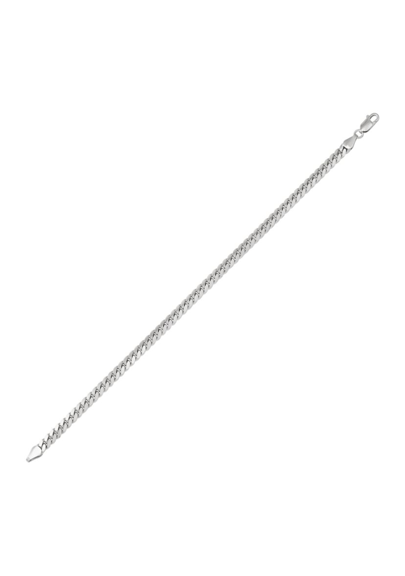 5.35 Millimeter Curb Chain Bracelet in Sterling Silver 