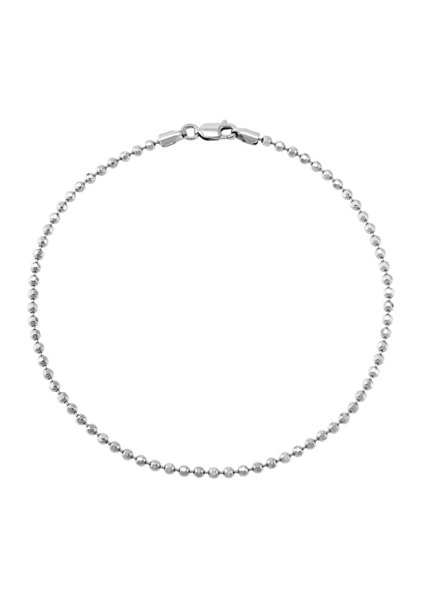 2.5 Millimeter Solid Bead Chain Bracelet in Sterling Silver