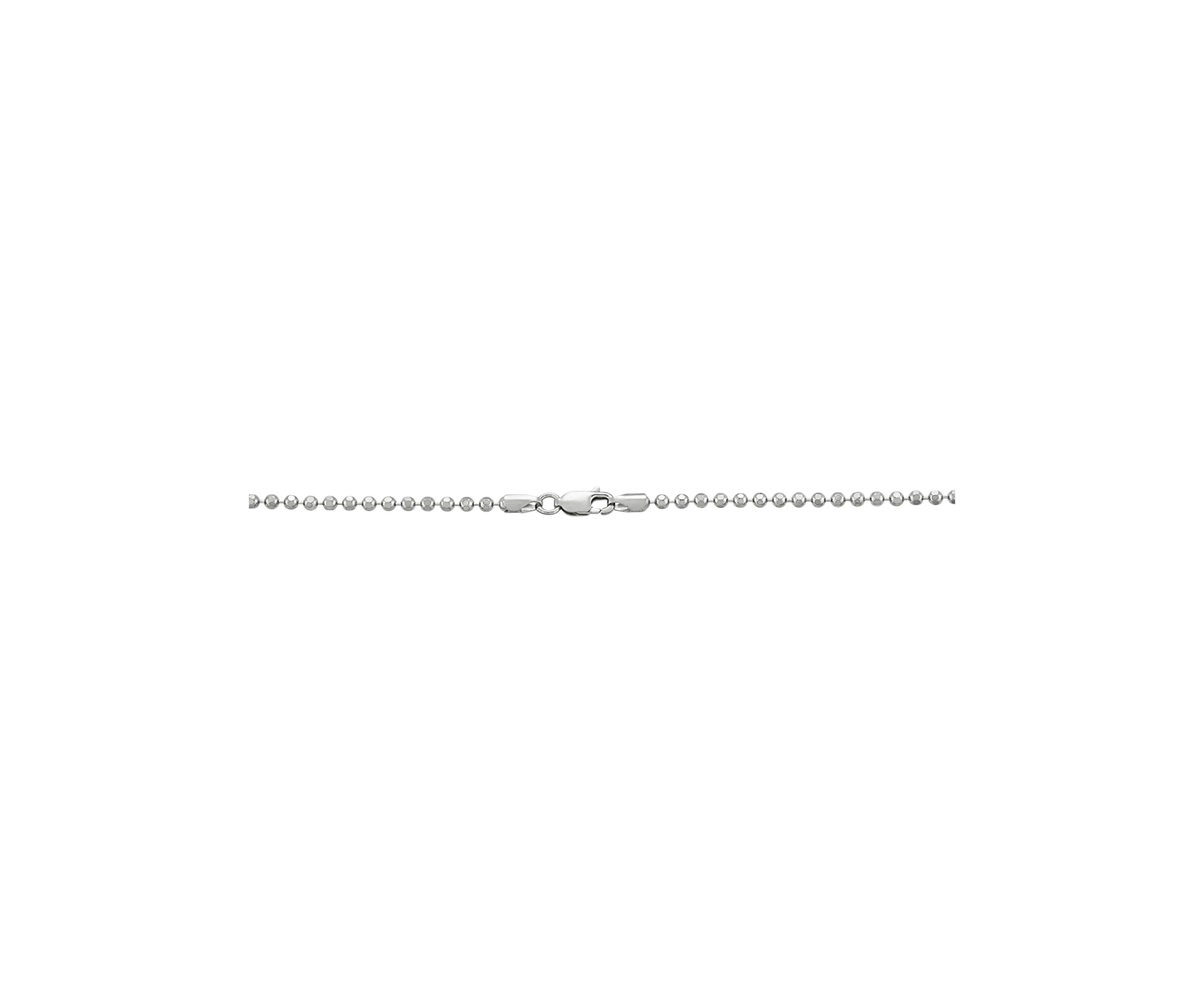 2.5 Millimeter Solid Bead Chain Necklace in Sterling Silver