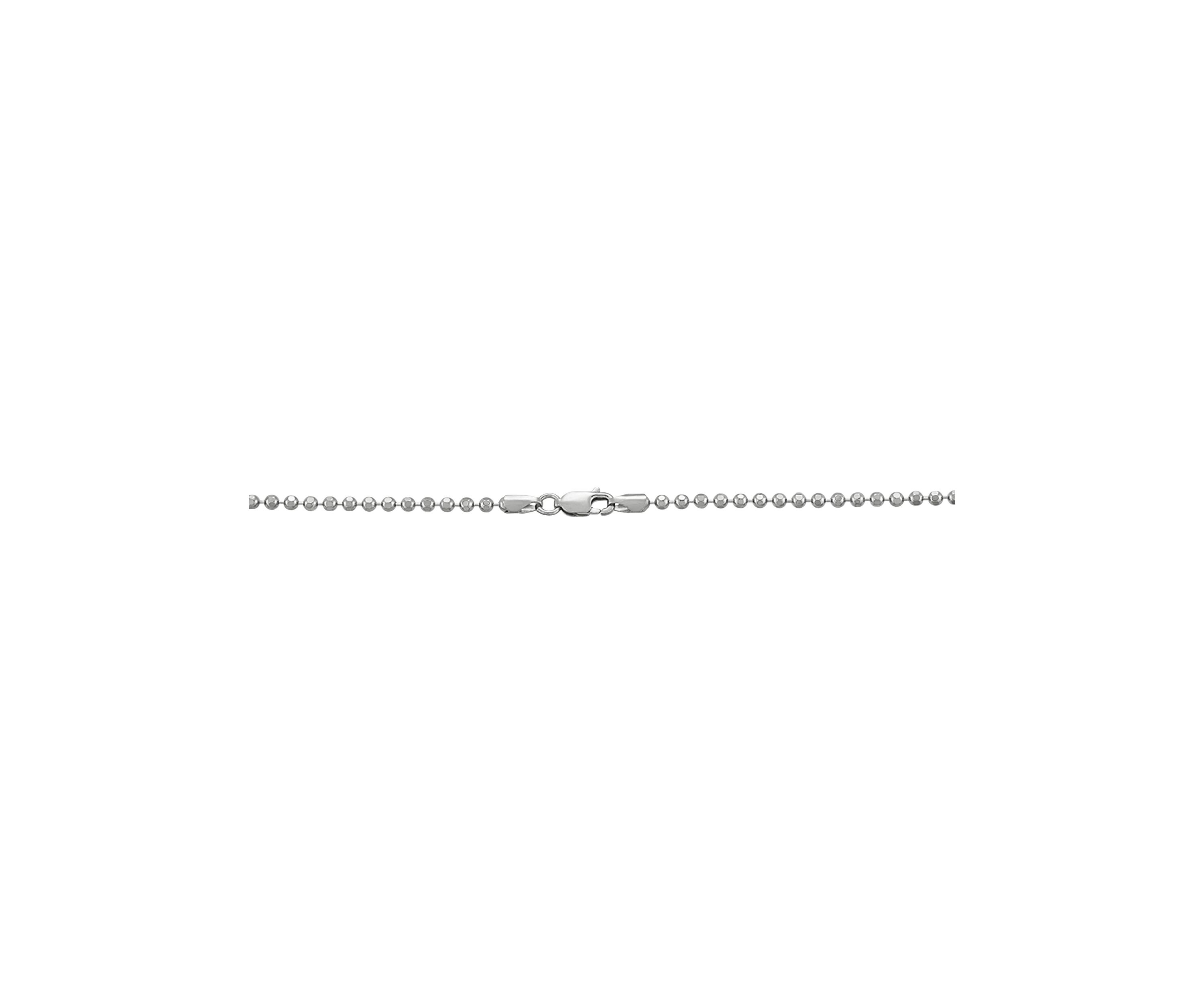 2.5 Millimeter Solid Bead Chain Necklace in Sterling Silver