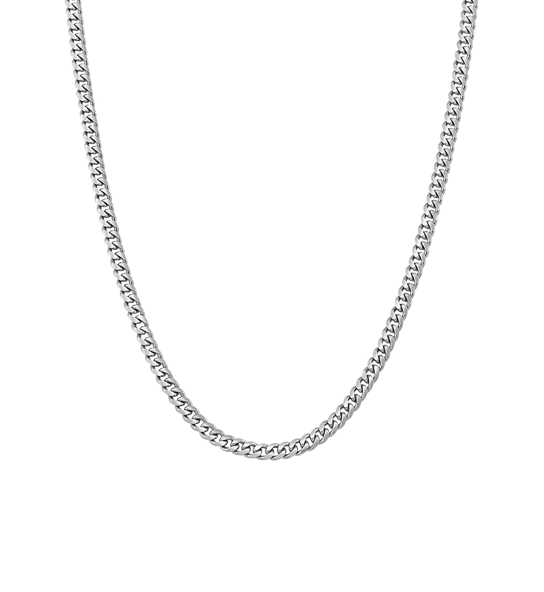 2.8 Millimeter Solid Cuban Chain Necklace in Sterling Silver