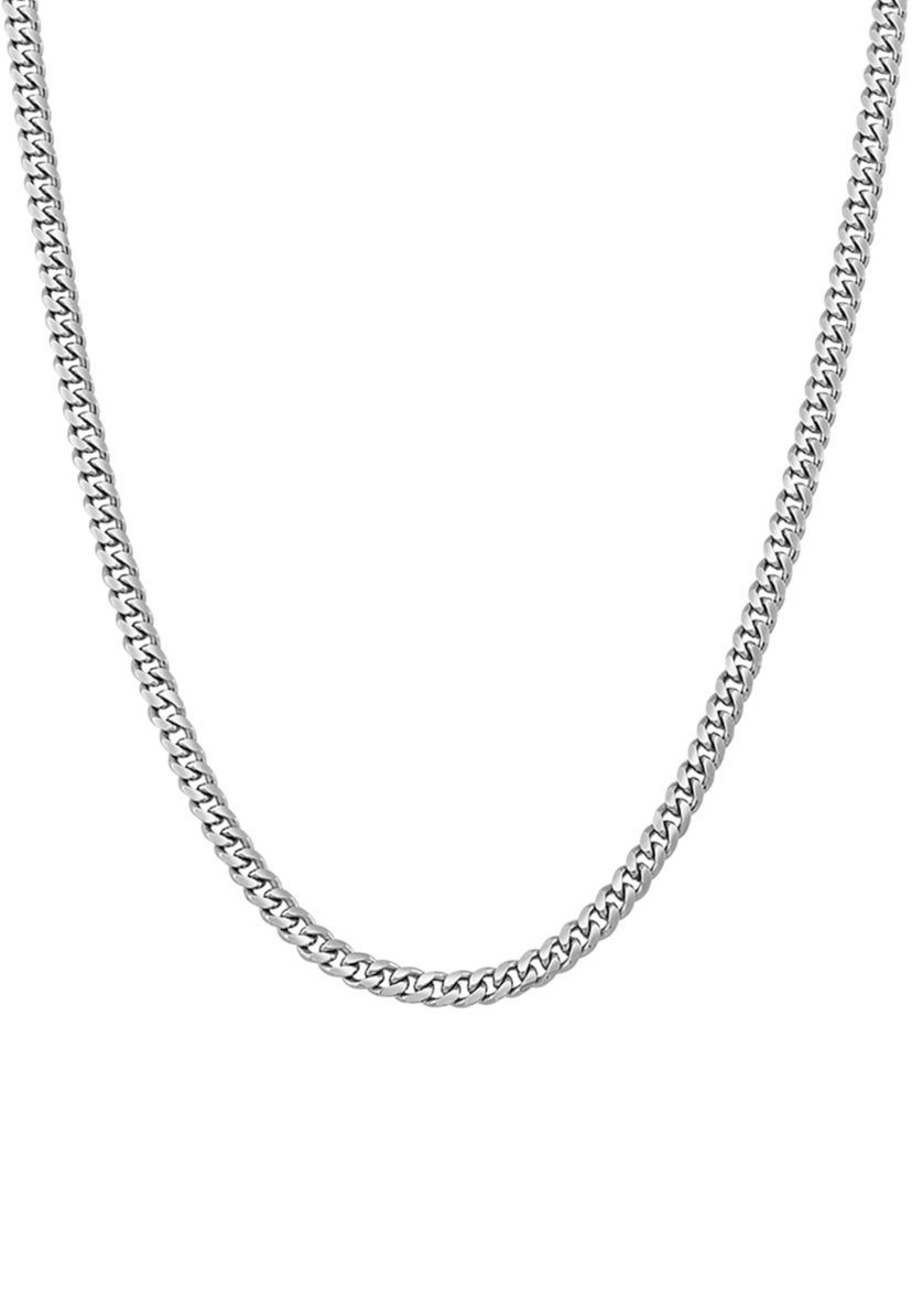 2.8 Millimeter Solid Cuban Chain Necklace in Sterling Silver