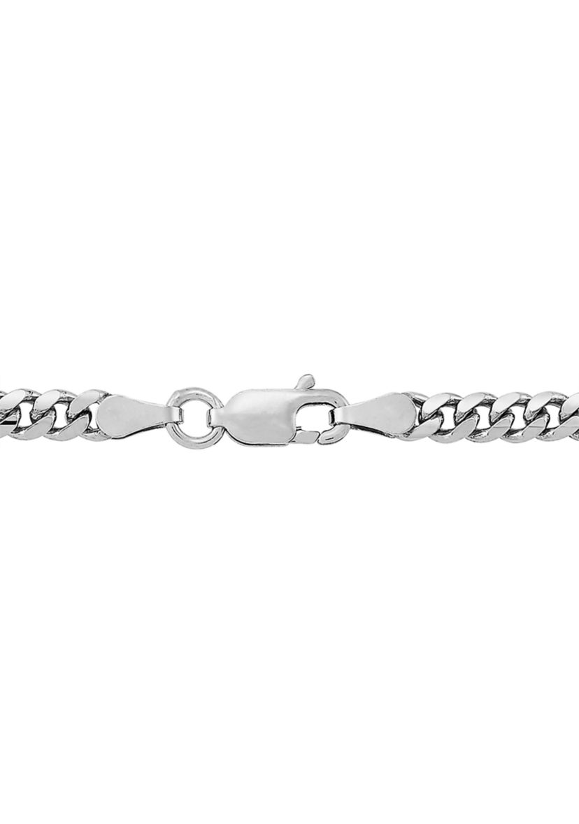 2.8 Millimeter Solid Cuban Chain Necklace in Sterling Silver