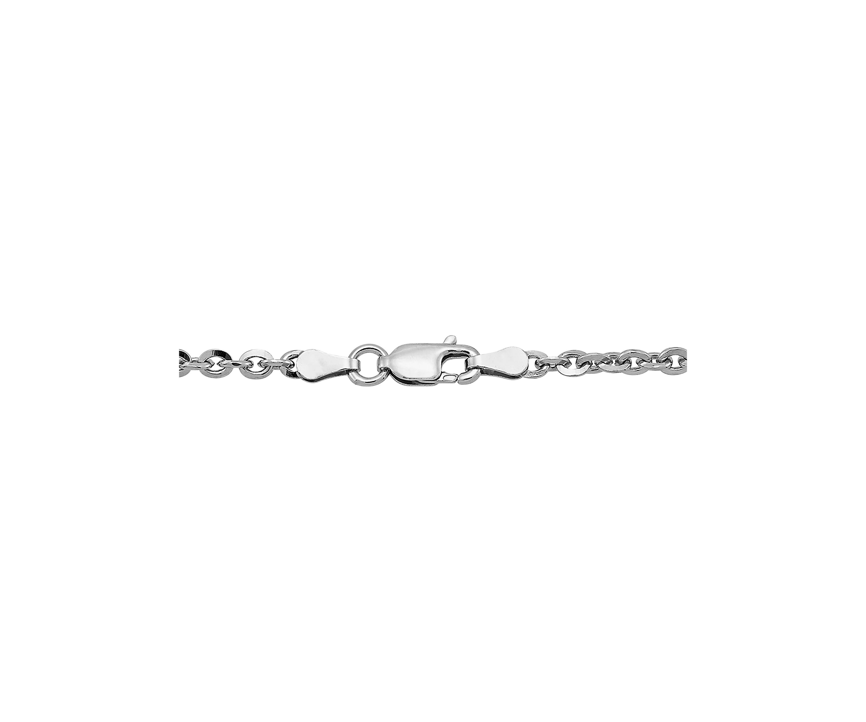 2.9 Millimeter Solid Oval Cable Chain Necklace in Sterling Silver