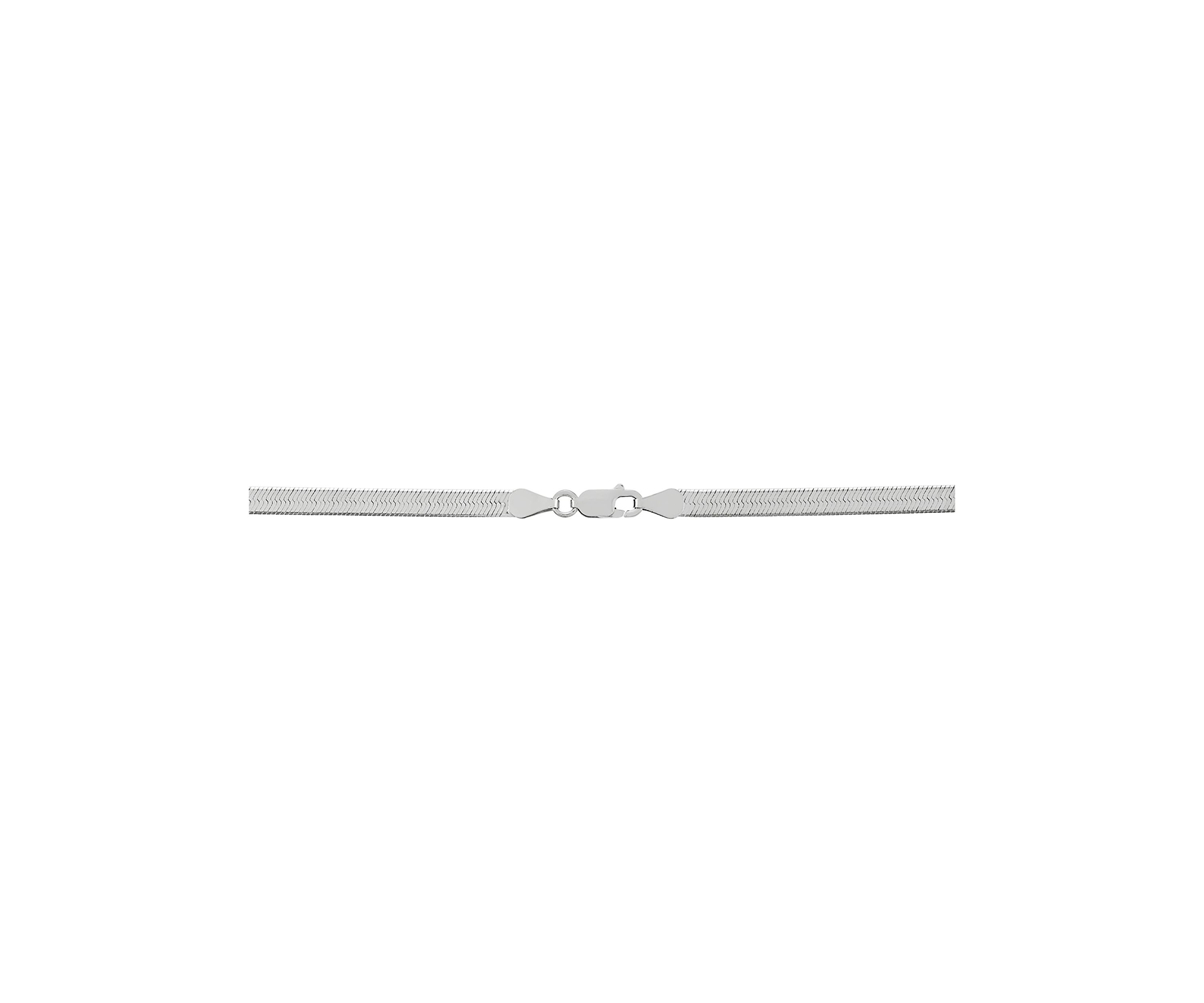 4.5 Millimeter Solid Herringbone Chain Necklace in Sterling Silver