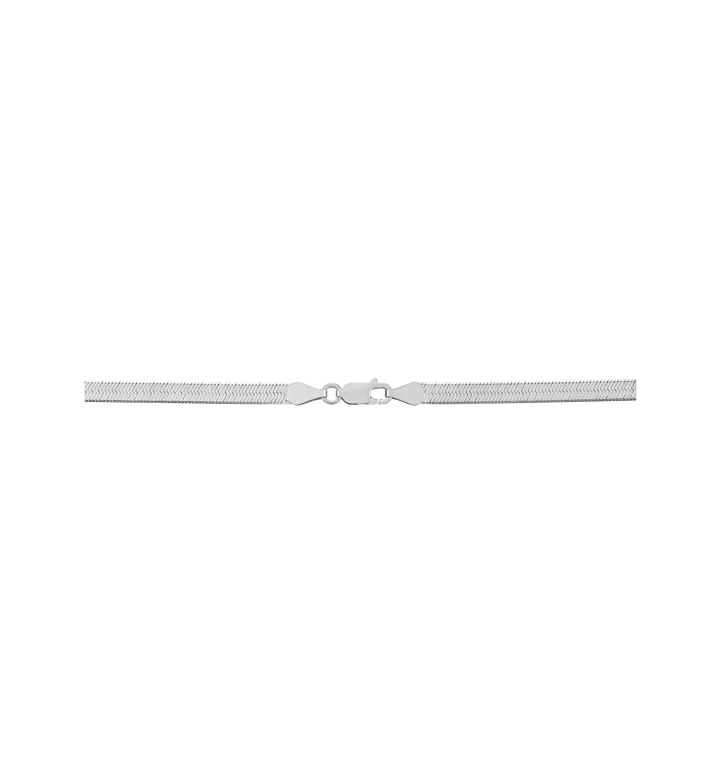 4.5 Millimeter Solid Herringbone Chain Necklace in Sterling Silver