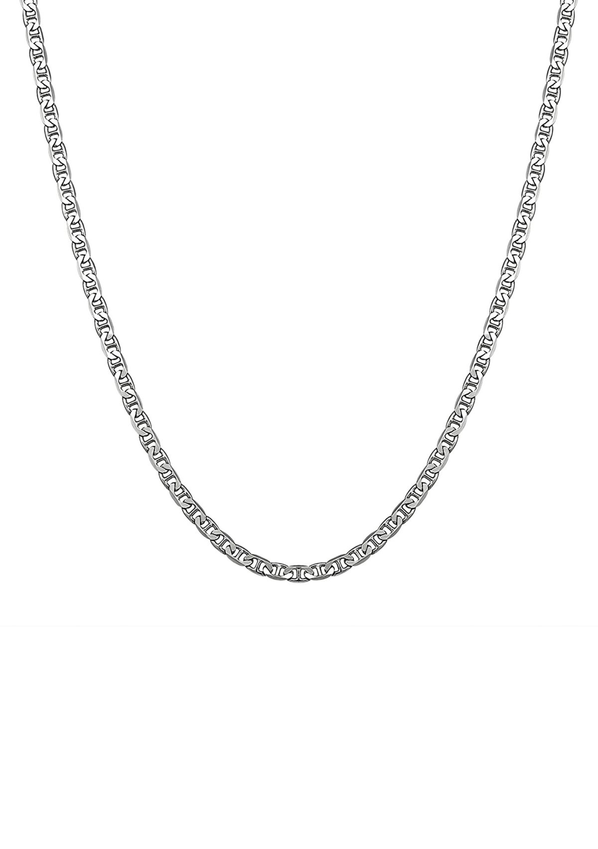 2.8 Millimeter Solid Mariner Chain Necklace in Sterling Silver