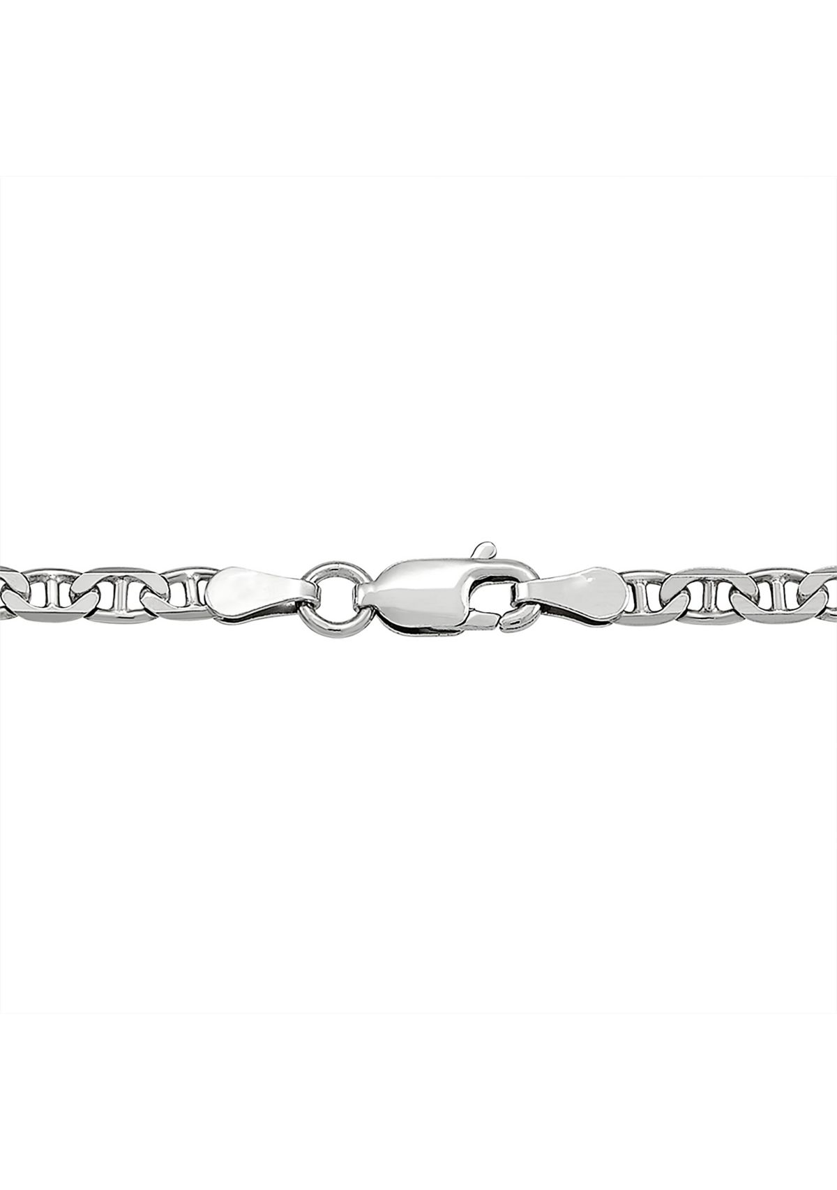 2.8 Millimeter Solid Mariner Chain Necklace in Sterling Silver