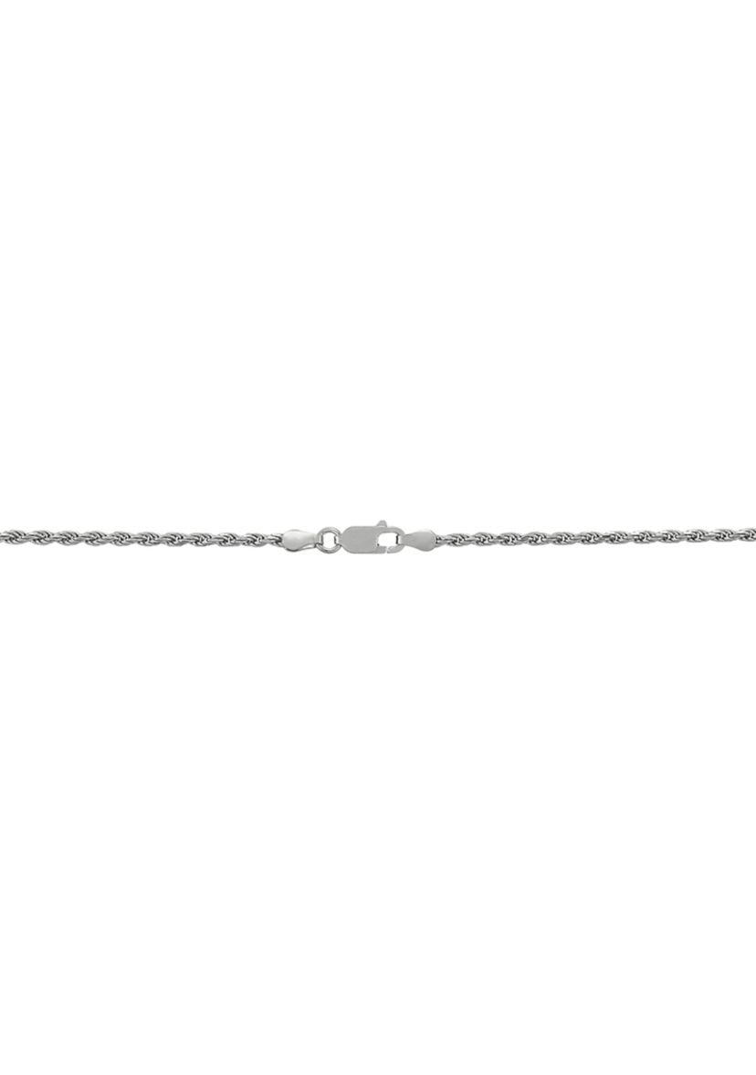 2.2 Millimeter Solid Rope Chain Necklace in Sterling Silver