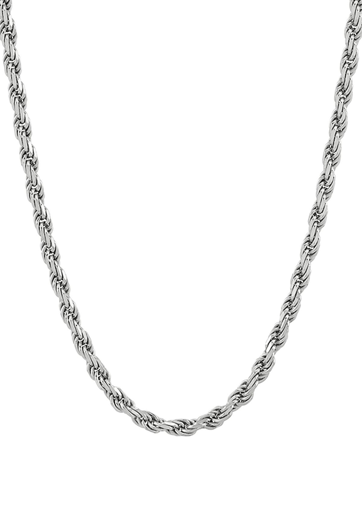 2.7 Solid Rope Chain Necklace in Sterling Silver