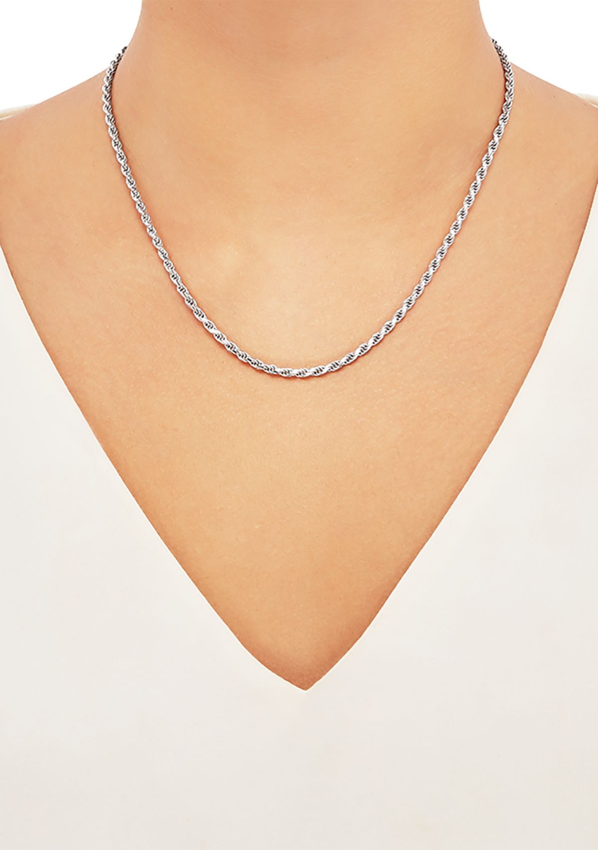 2.7 Solid Rope Chain Necklace in Sterling Silver