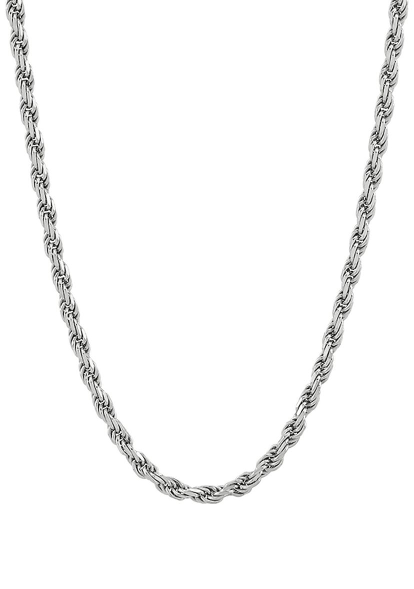 2.7 Millimeter Solid Rope Chain Necklace in Sterling Silver