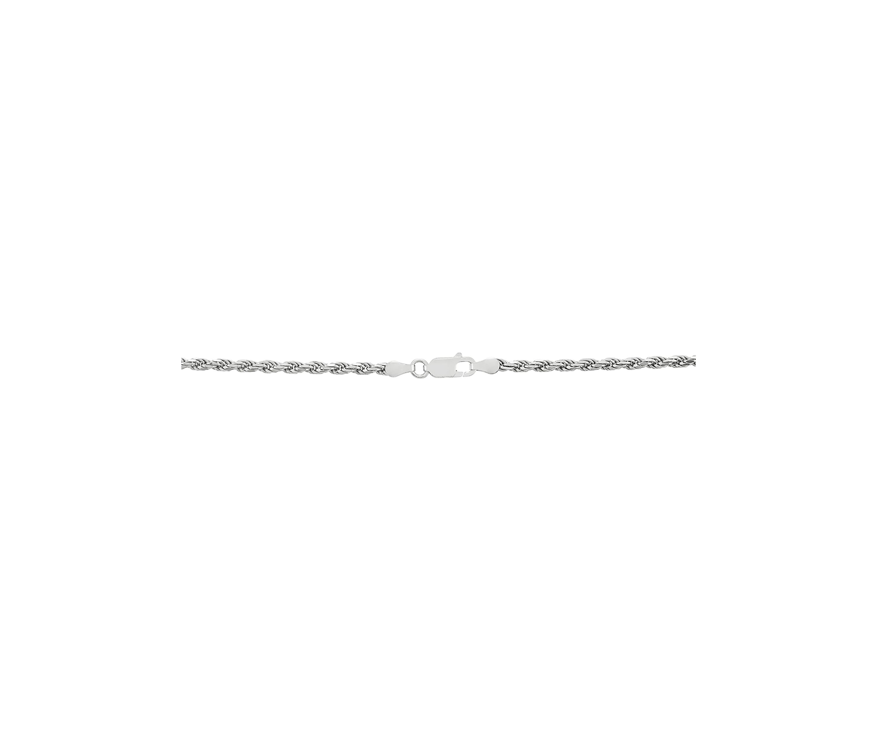 2.7 Millimeter Solid Rope Chain Necklace in Sterling Silver