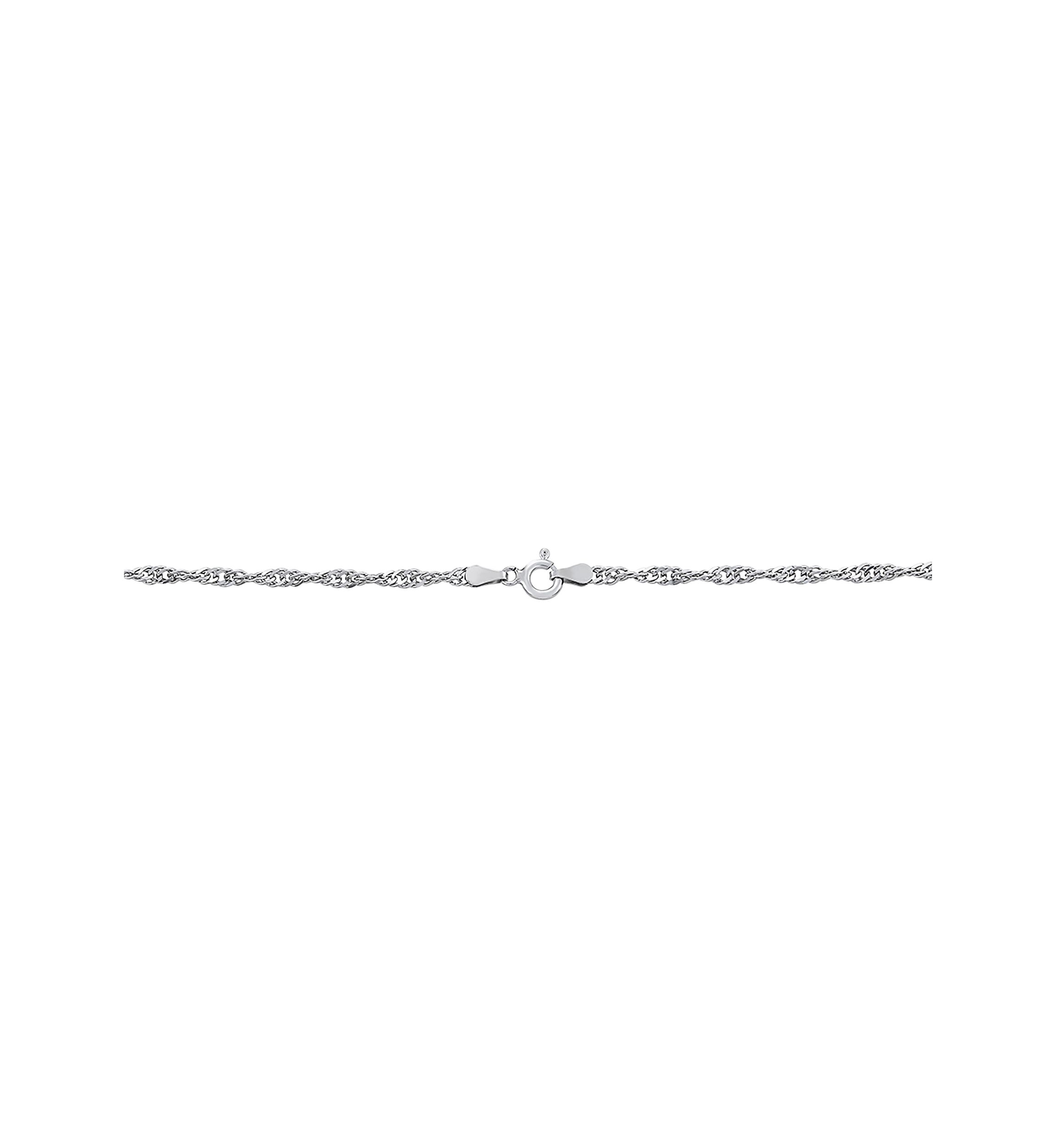 2.9 Millimeter Solid Singapore Chain Necklace in Sterling Silver