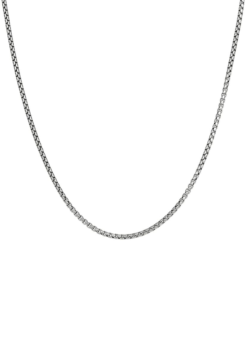 2 Millimeter Solid Round Box Chain Necklace in Sterling Silver