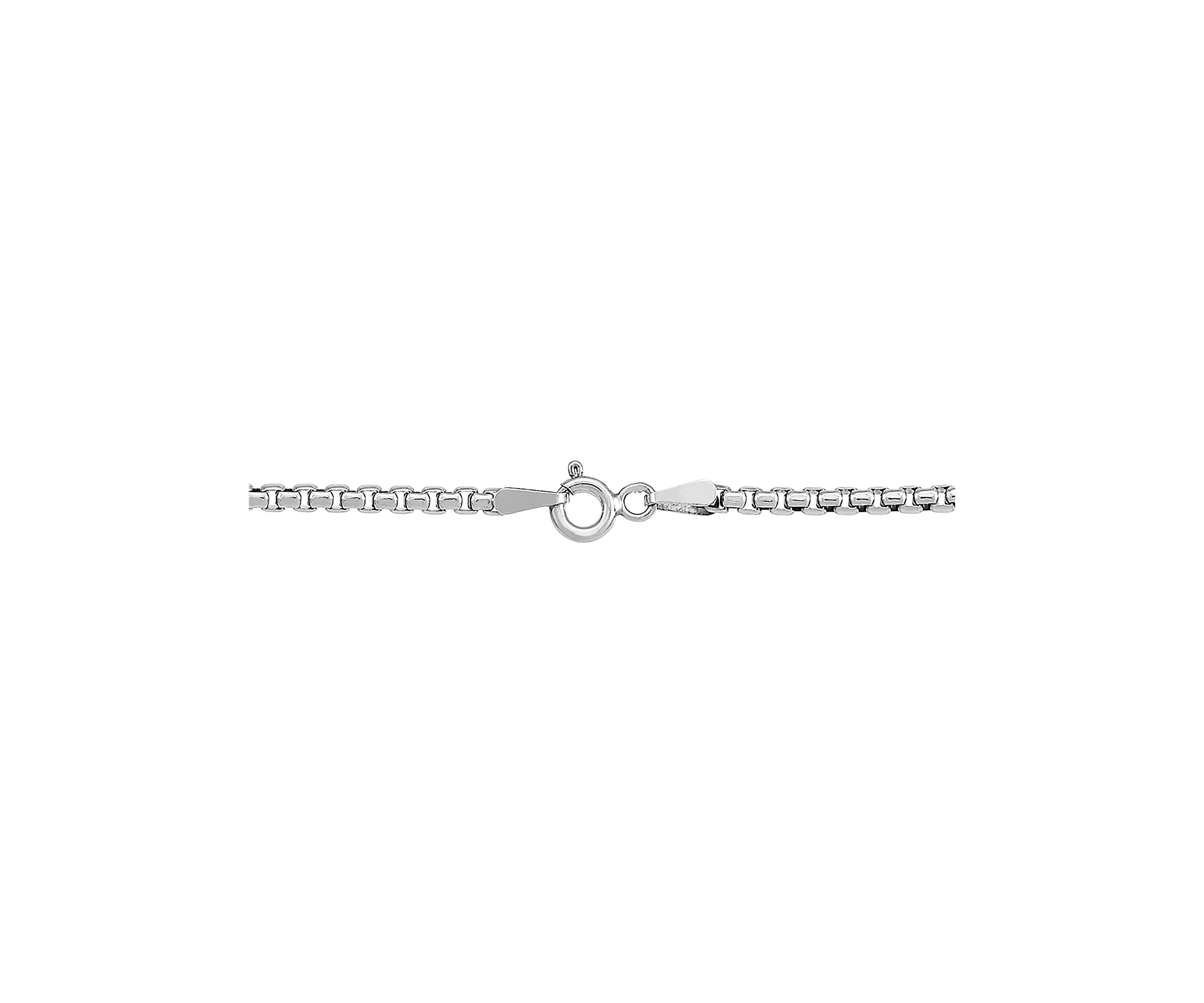 2 Millimeter Solid Round Box Chain Necklace in Sterling Silver