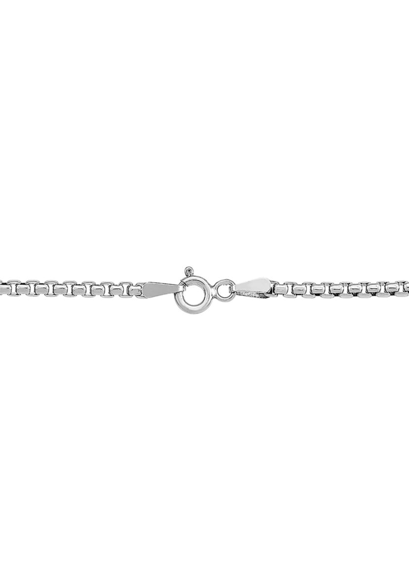 2 Millimeter Solid Round Box Chain Necklace in Sterling Silver
