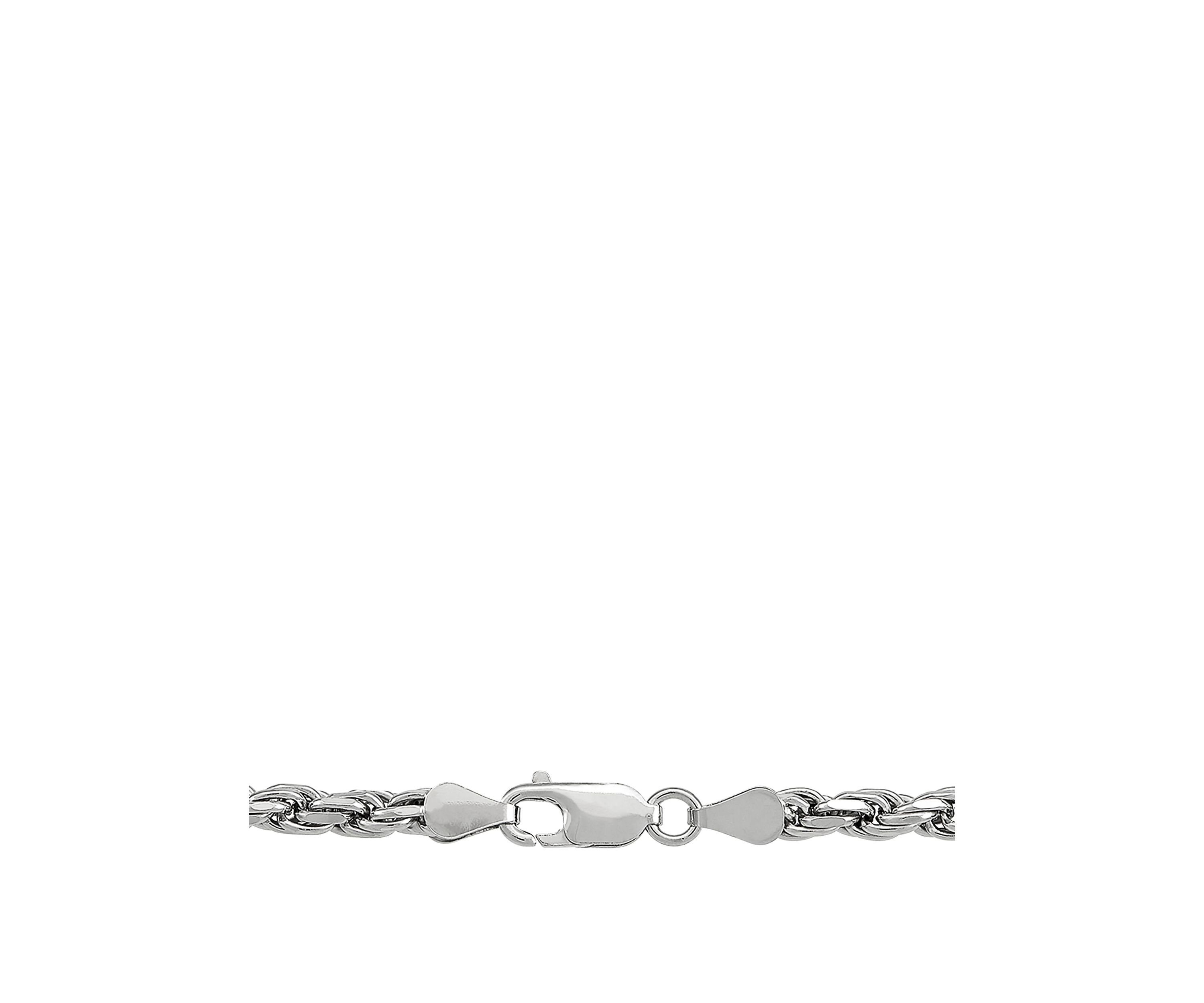 26 Inch Rope Chain in Sterling Silver 