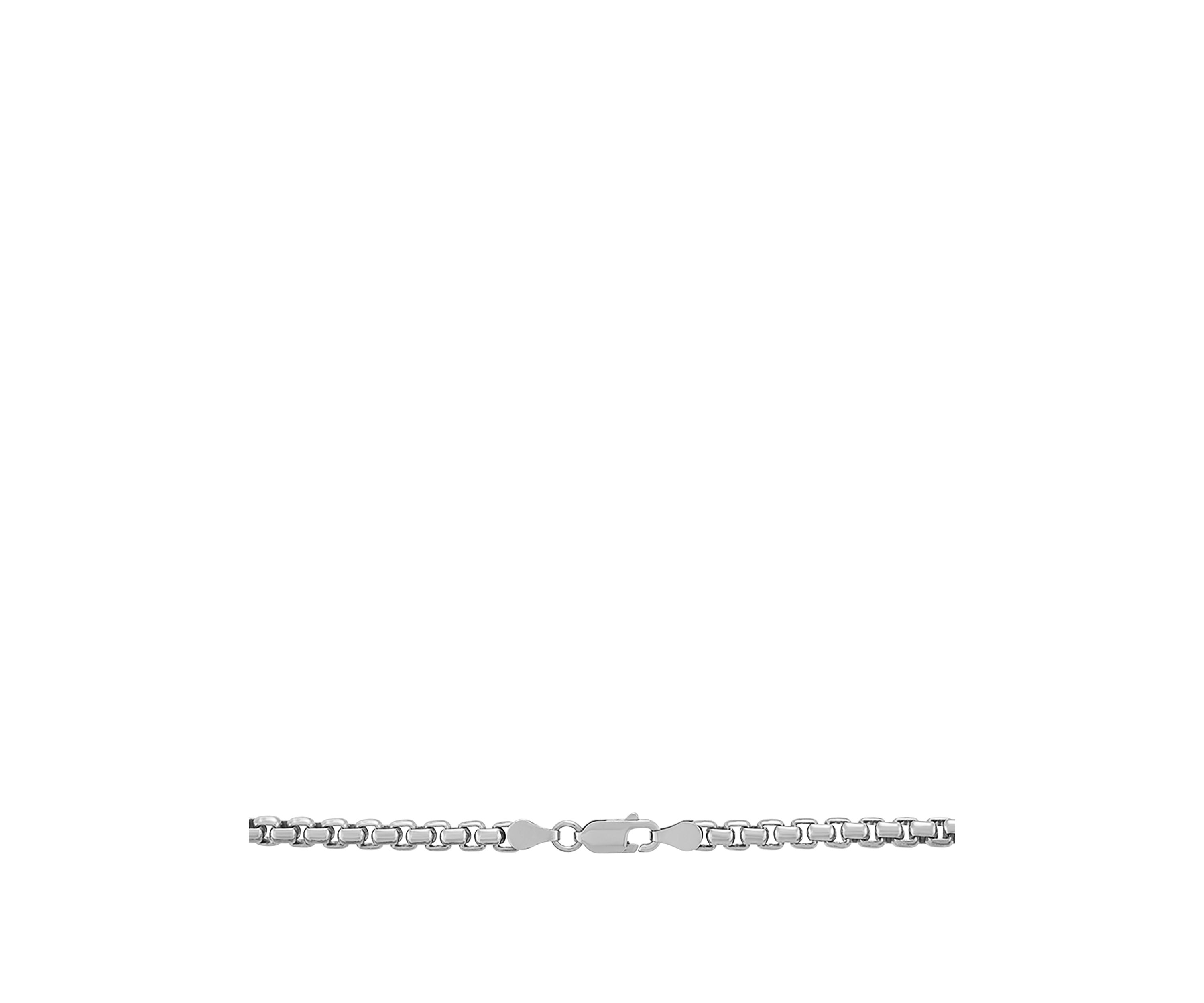 Sterling Silver Round Box Chain Necklace