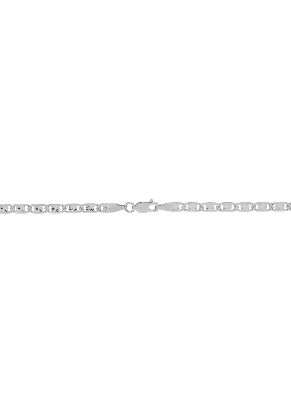 3.85 Millimeter Valentino Star Cut Chain Necklace in Sterling Silver
