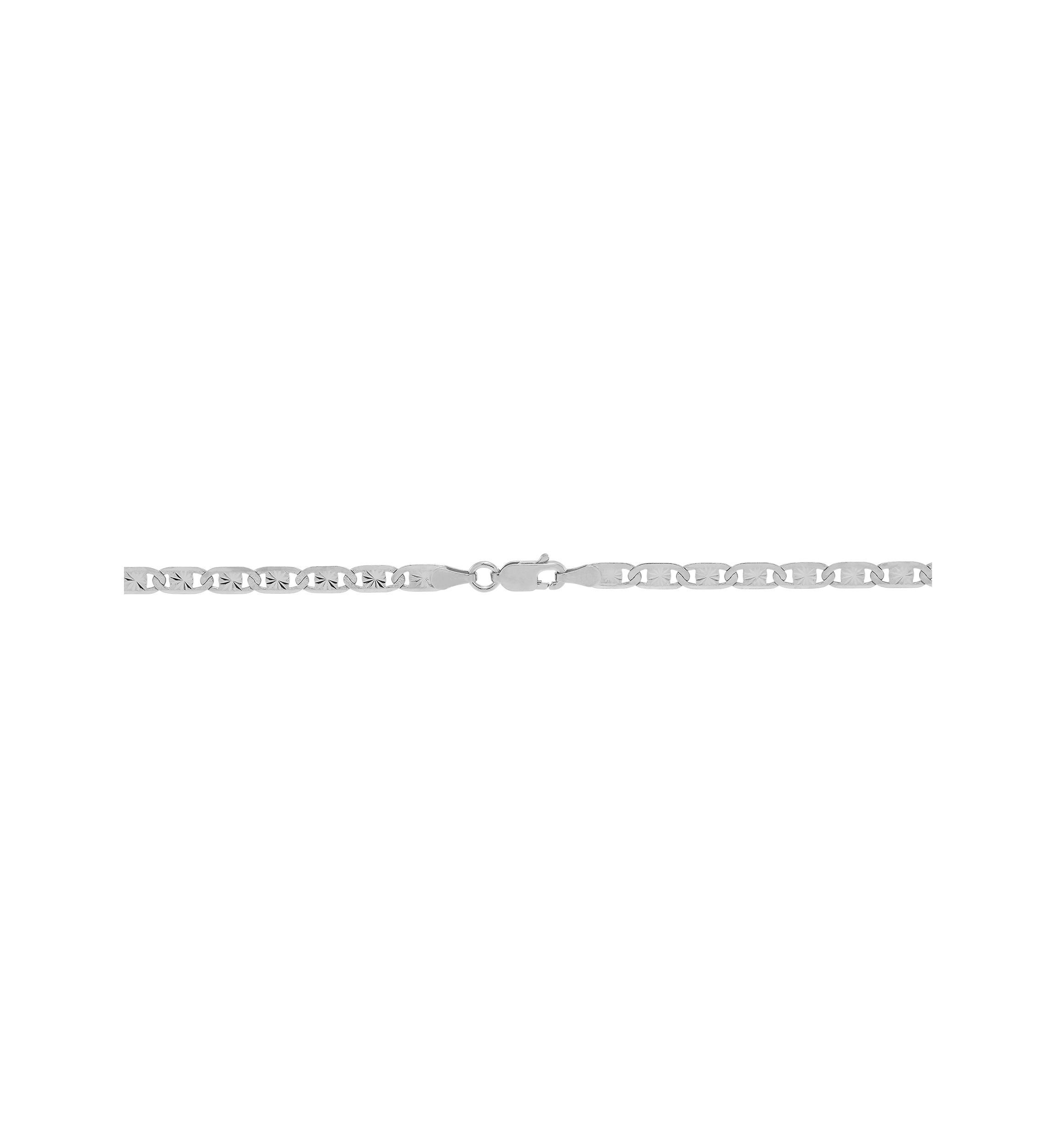 3.85 Millimeter Valentino Star Cut Chain Necklace in Sterling Silver