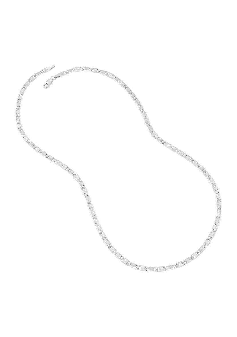 3.85 Millimeter Valentino Star Cut Chain Necklace in Sterling Silver
