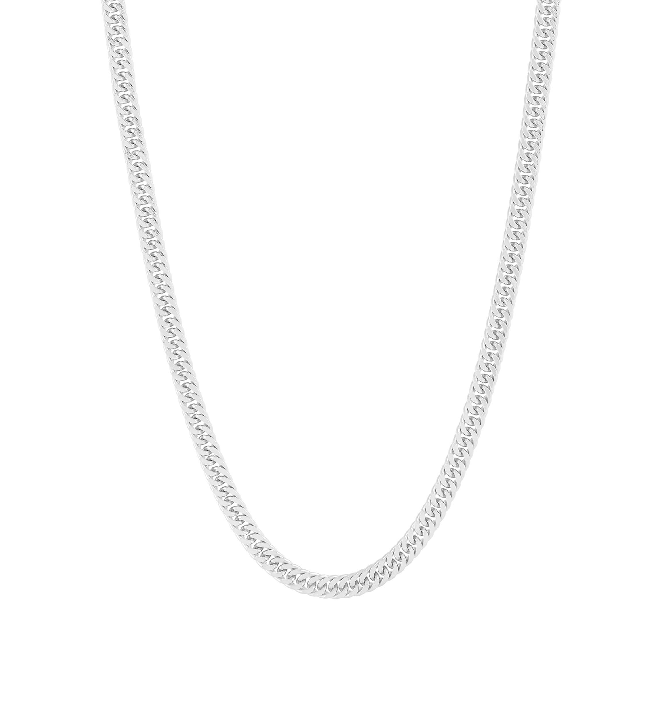 4.8 Millimeter Cuban Chain Necklace in Sterling Silver